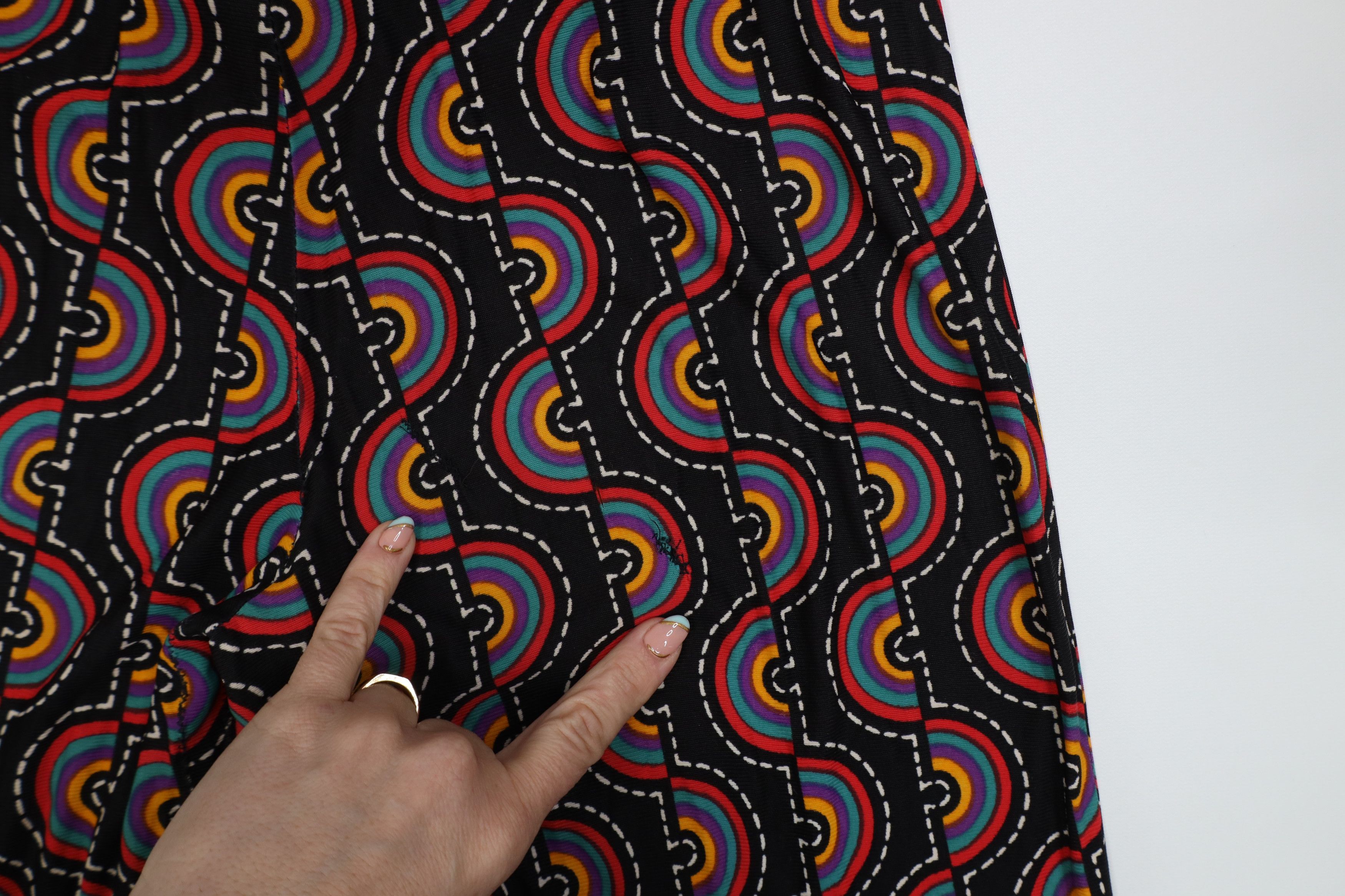 Vintage Vintage 60s 70s Boho Hippie Knit Bell Bottoms Pants Size 28" / US 6 / IT 42 - 12 Thumbnail