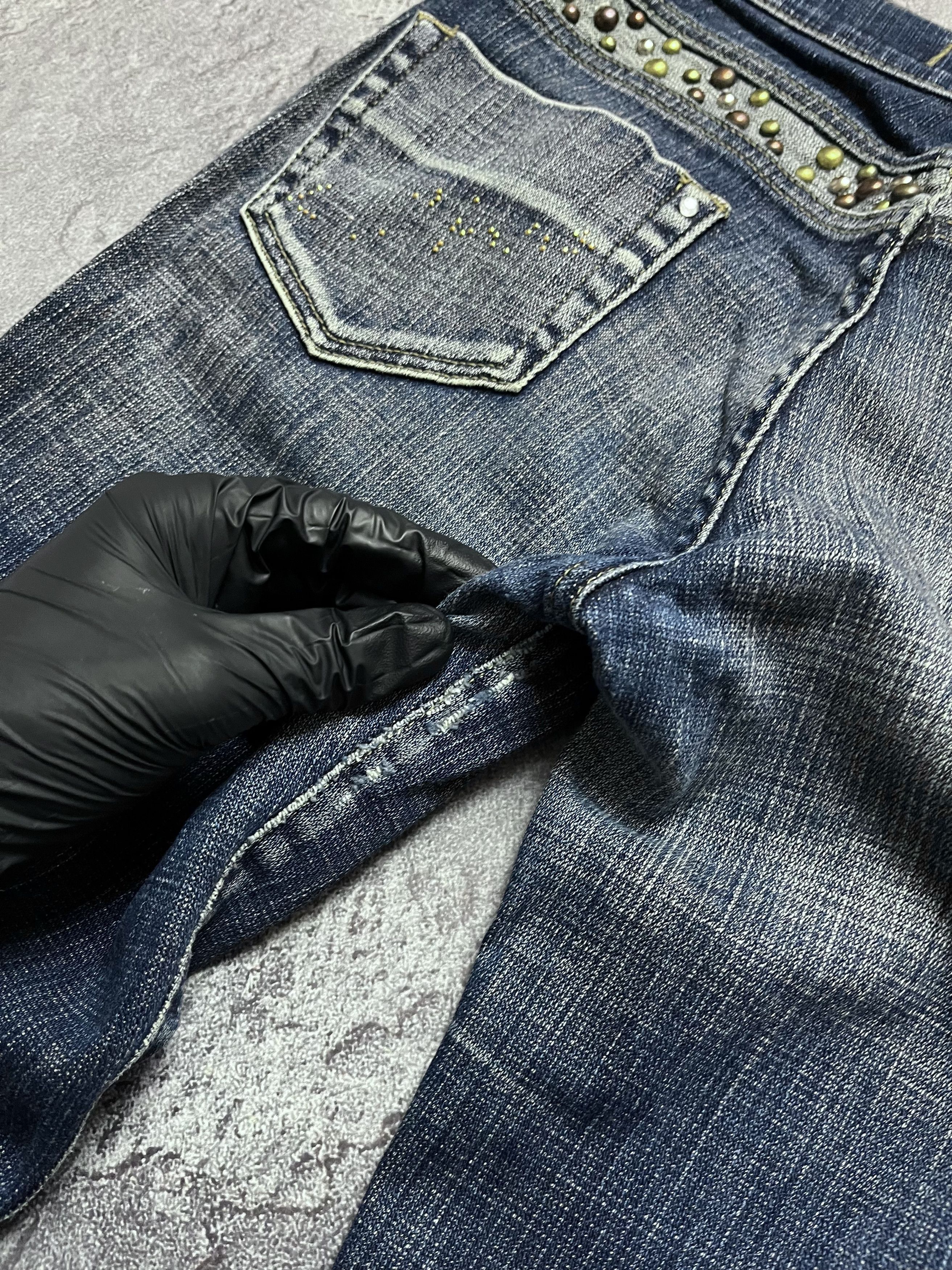 Vintage 90x Vintage Bootcut Flared Jeans Big Logo Y2K Womens 30/33 Size 30" / US 8 / IT 44 - 8 Thumbnail