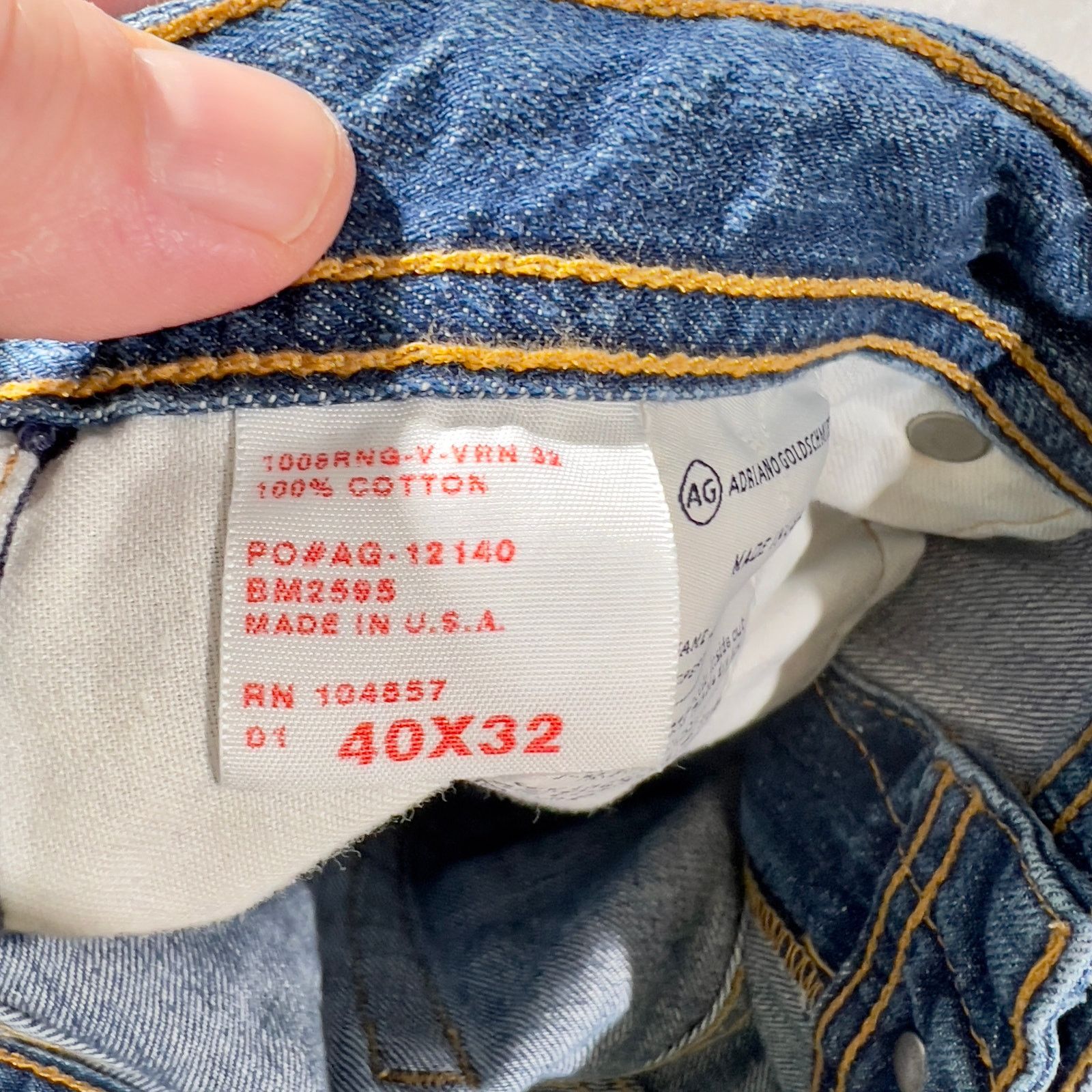 AG Adriano Goldschmied Adriano Goldschmied Denim Jean Hero Relaxed Men 40W 32L USA Size US 40 / EU 56 - 4 Thumbnail