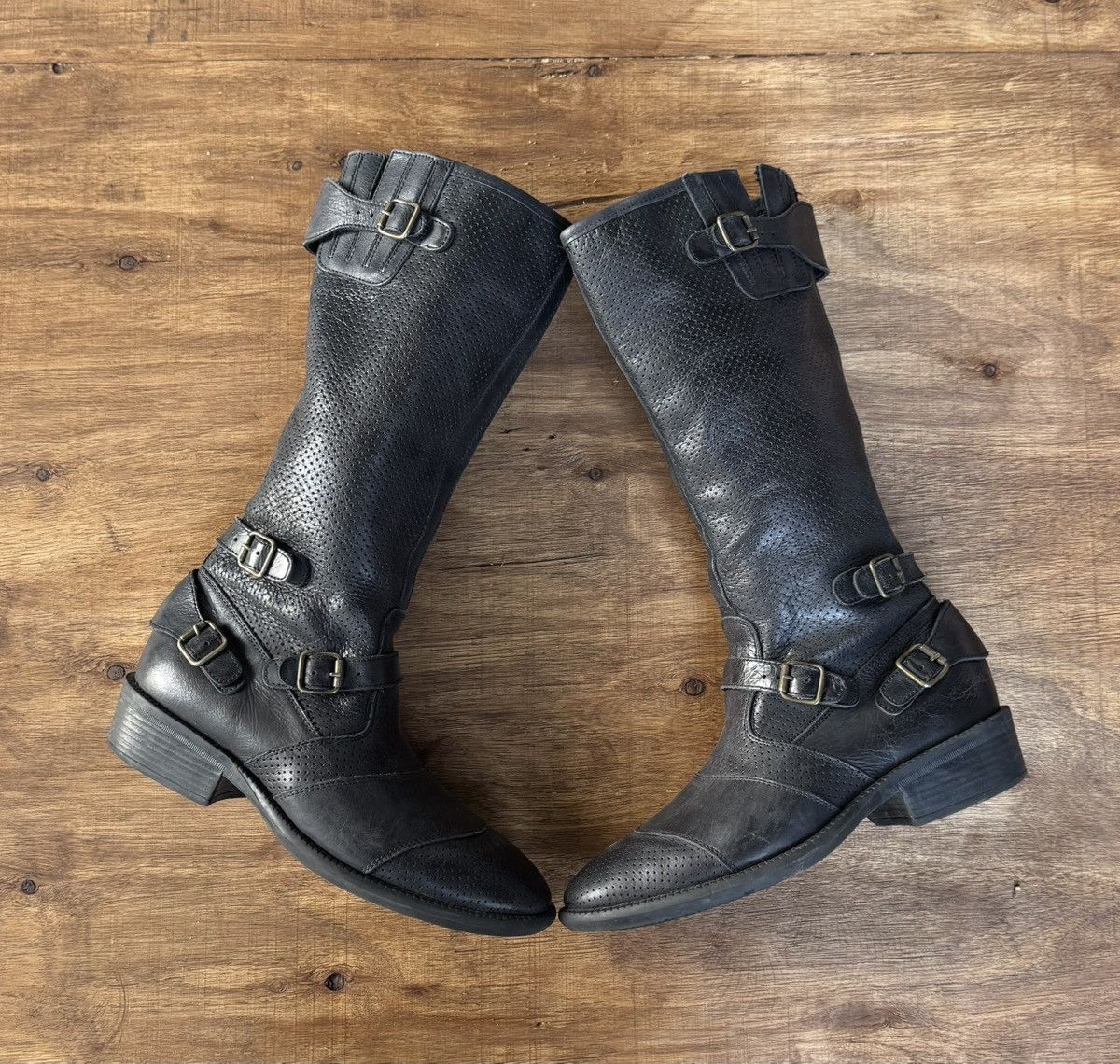 Belstaff Belstaff Leather High Boots Moto Biker Boots Size US 6 / IT 36 - 9 Thumbnail