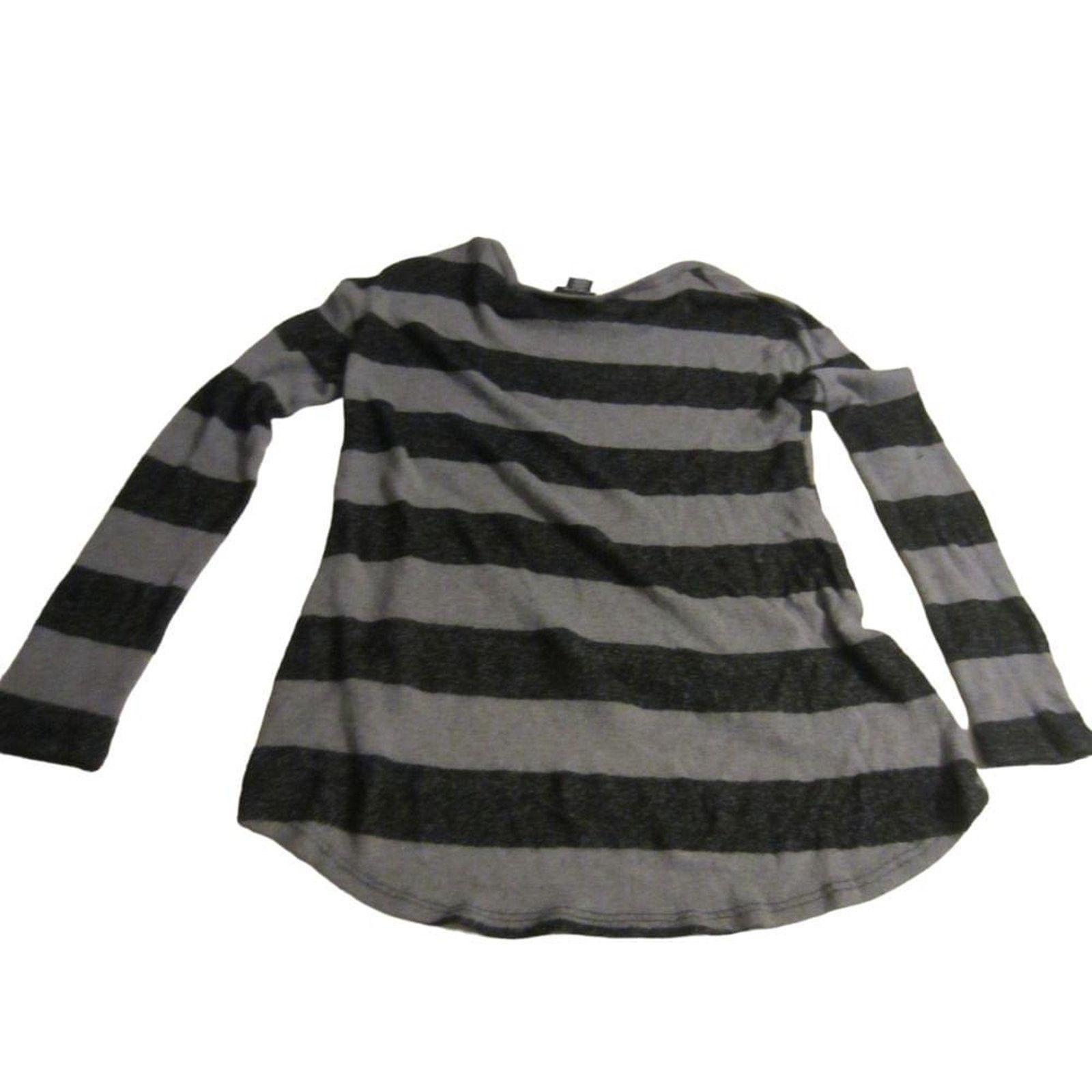 rue21 Casual Y2K Streetwear Gray Black Striped Long Sleeve Rue21 Size M / US 6-8 / IT 42-44 - 6 Thumbnail