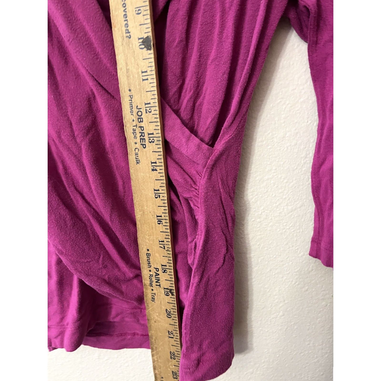 Banana Republic Banana Republic XS Ladies Blouse 3/4 Sleeve Purple Cross Front Size XS / US 0-2 / IT 36-38 - 5 Thumbnail