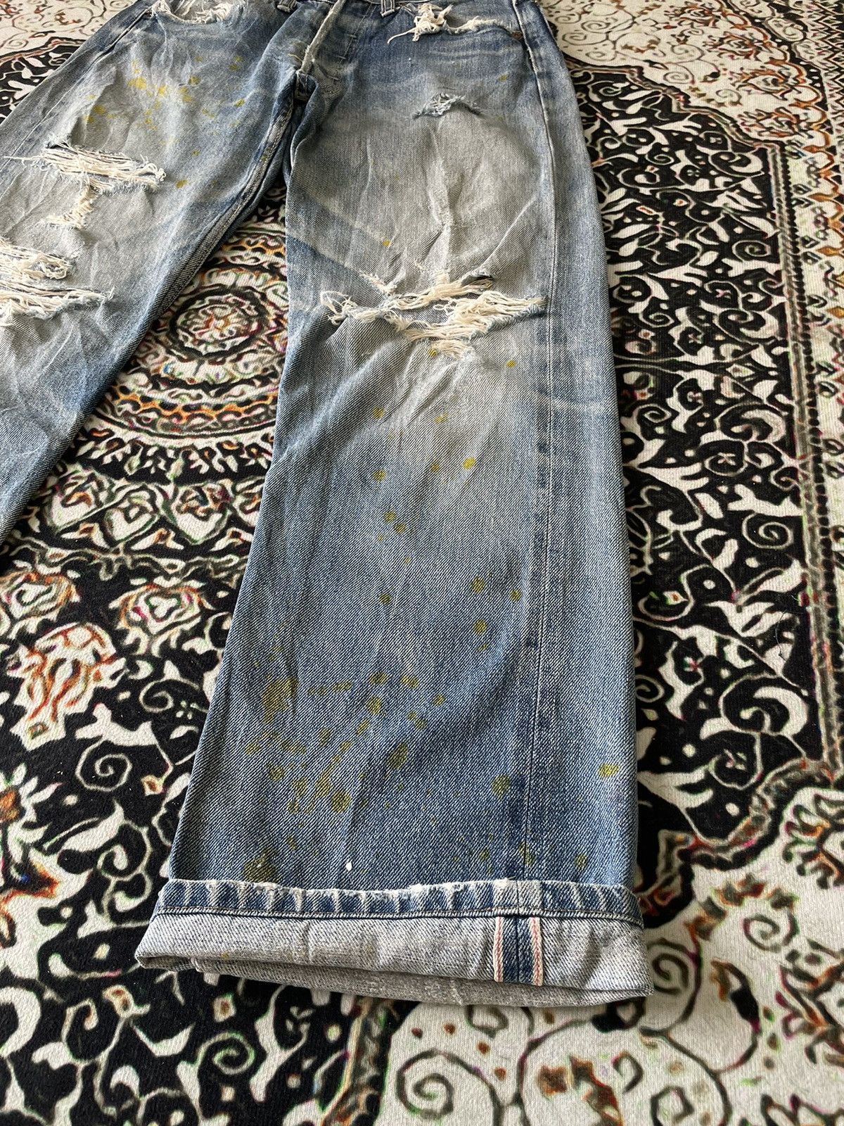 Needles Rare Vintage Distressed Nepenthes Hogg Redline Jeans Size US 30 / EU 46 - 3 Thumbnail