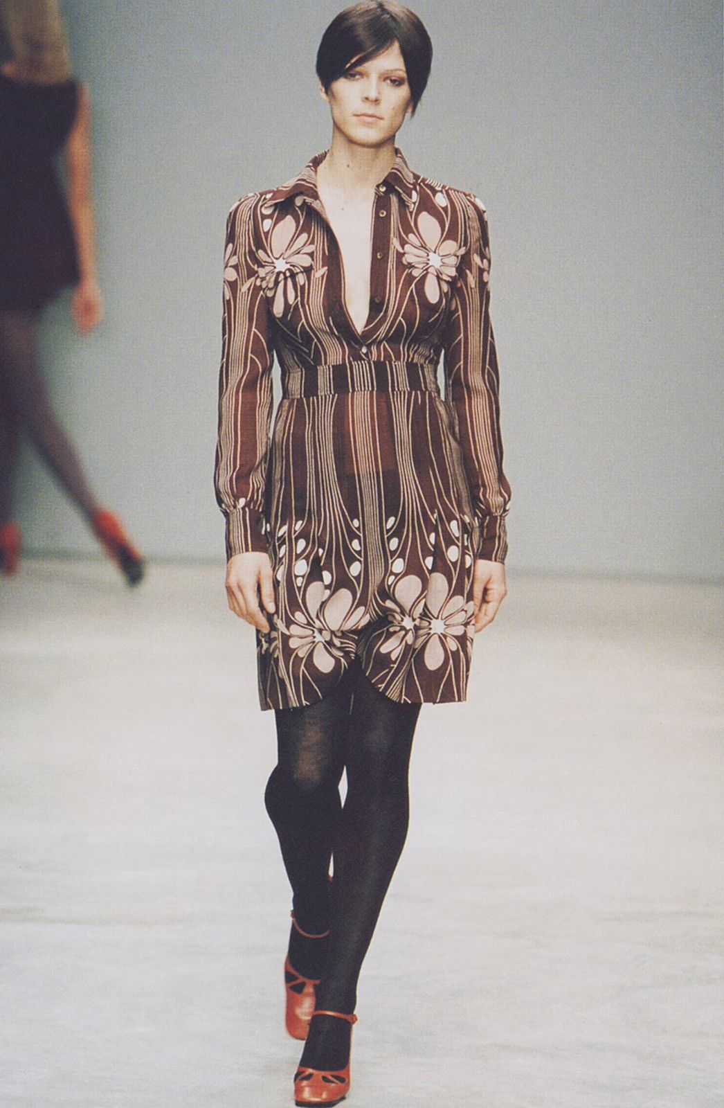 Miu Miu Miu Miu F/W2001 Art Nouveau Pattern Dress Size M / US 6-8 / IT 42-44 - 2 Thumbnail