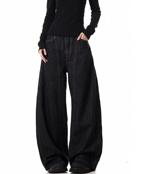 Jean American retro wide-leg men's loose straight scimitar jeans Size US 32 / EU 48 - 1 Thumbnail