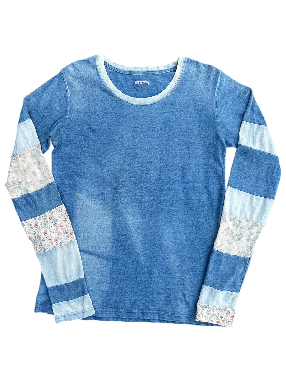 Kapital Kapital Hippies Boro Patchwork indigo Sunfaded tshirt Size US M / EU 48-50 / 2 - 2 Thumbnail