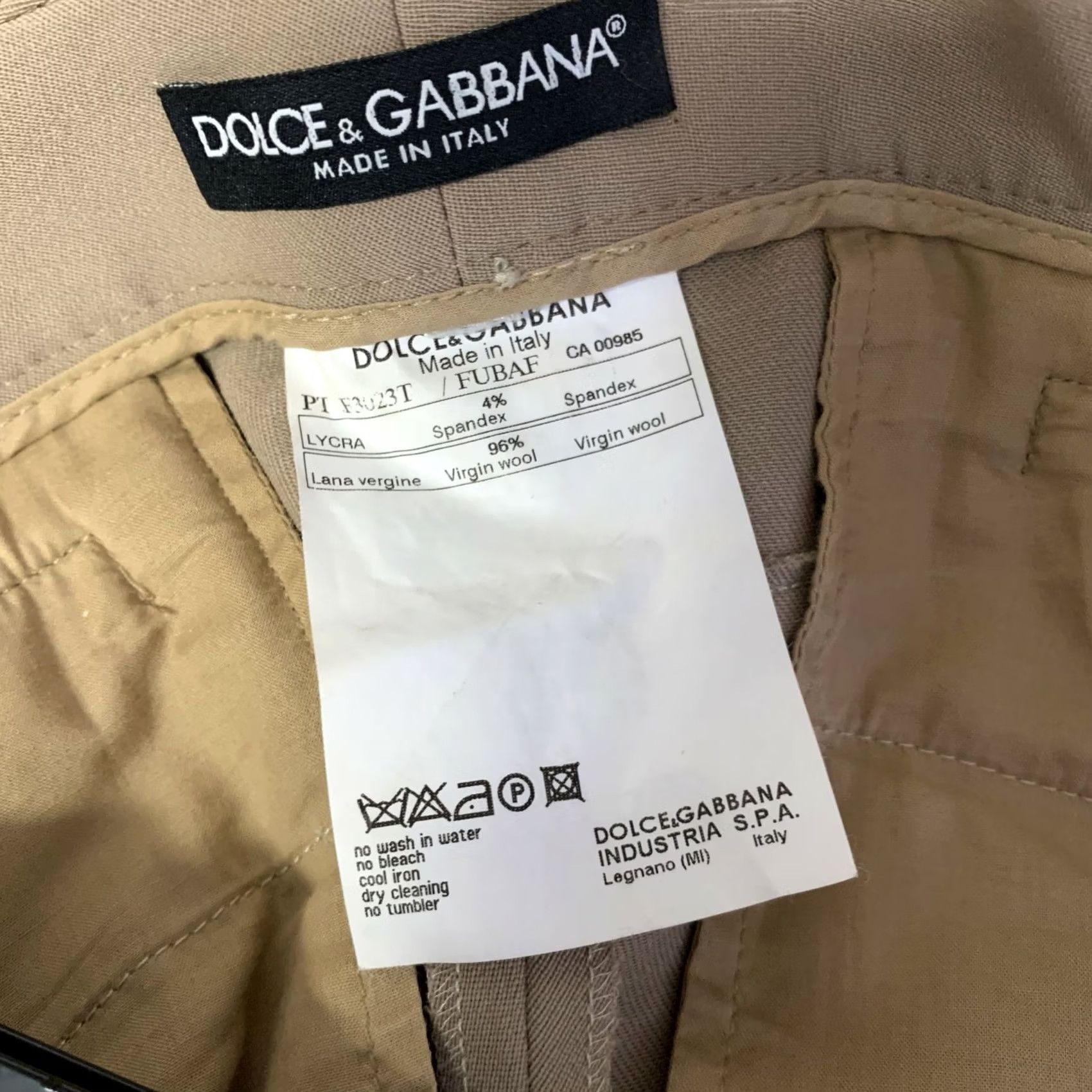 Dolce & Gabbana DOLCE & GABBANA Dress Pants Size 36 Khaki Wool Blend Size 25" / US 0 / IT 36 - 7 Thumbnail