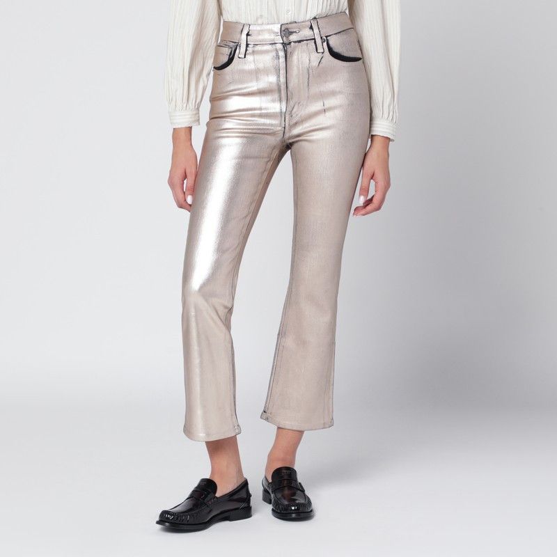 Frame Frame Champagne The Reboot Cropped Trousers Size 28" / US 6 / IT 42 - 1 Thumbnail