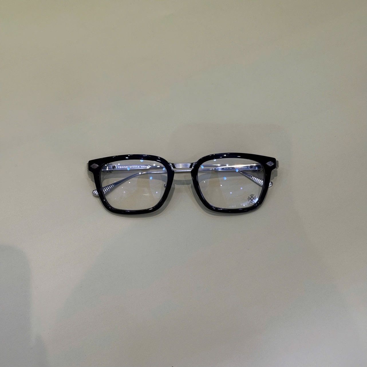 Chrome Hearts CHROME HEARTS OVERPOKED BLACK-PLASTIC/BRUSHED SILVER Size ONE SIZE - 6 Thumbnail