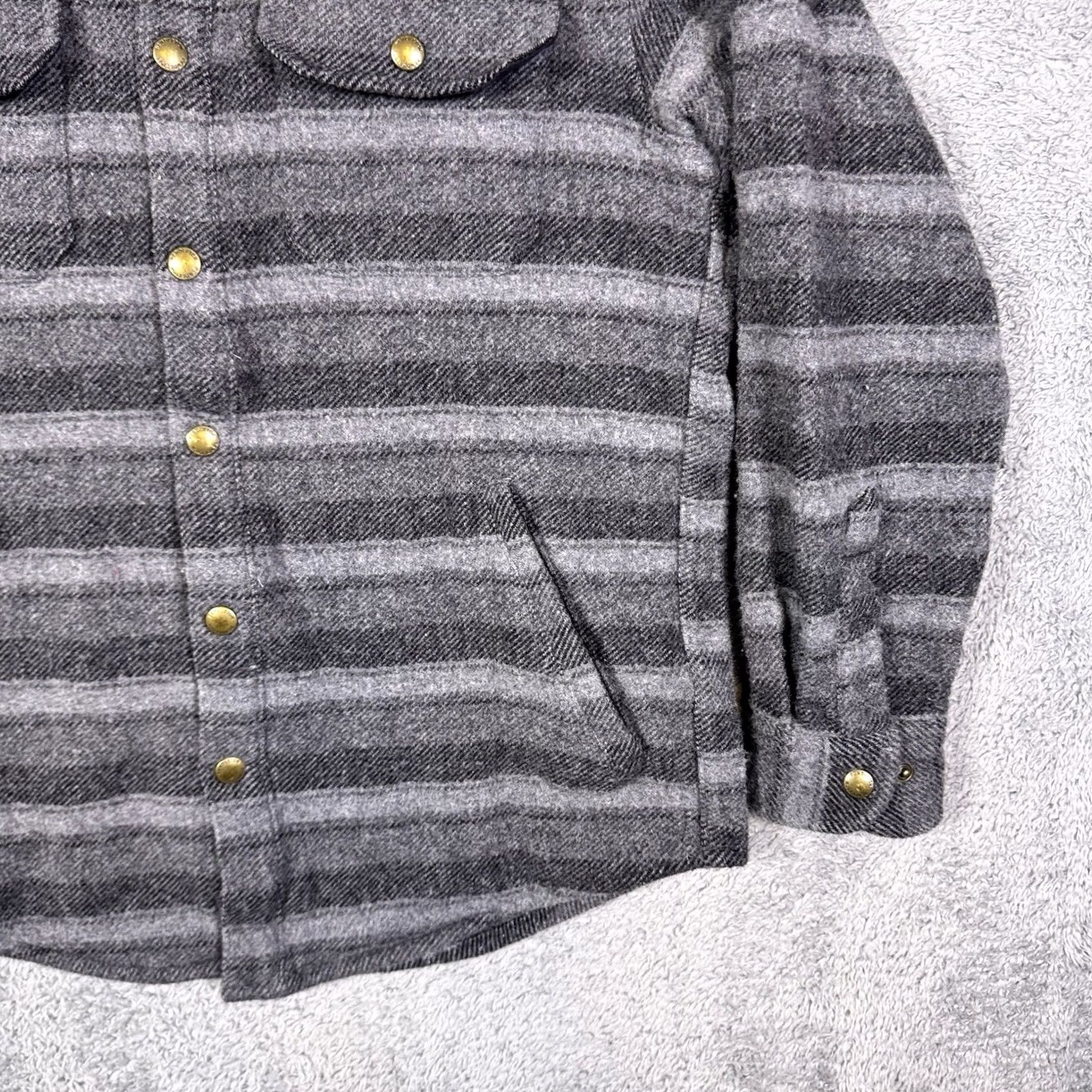 Pendleton Pendleton Jacket Shirt Shacket Oregon Tweed Virgin Lambswool Barn Chore Mens M Gray Size US M / EU 48-50 / 2 - 4 Thumbnail