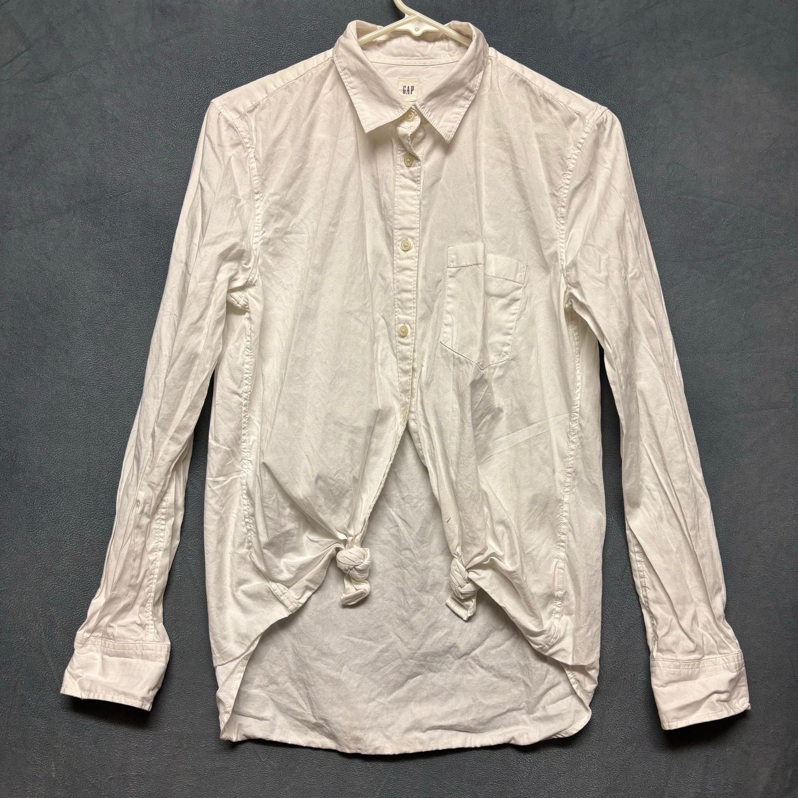 Gap GAP Blouse Tie Front Button Down Fitted Boyfriend Shirt Size M / US 6-8 / IT 42-44 - 1 Thumbnail