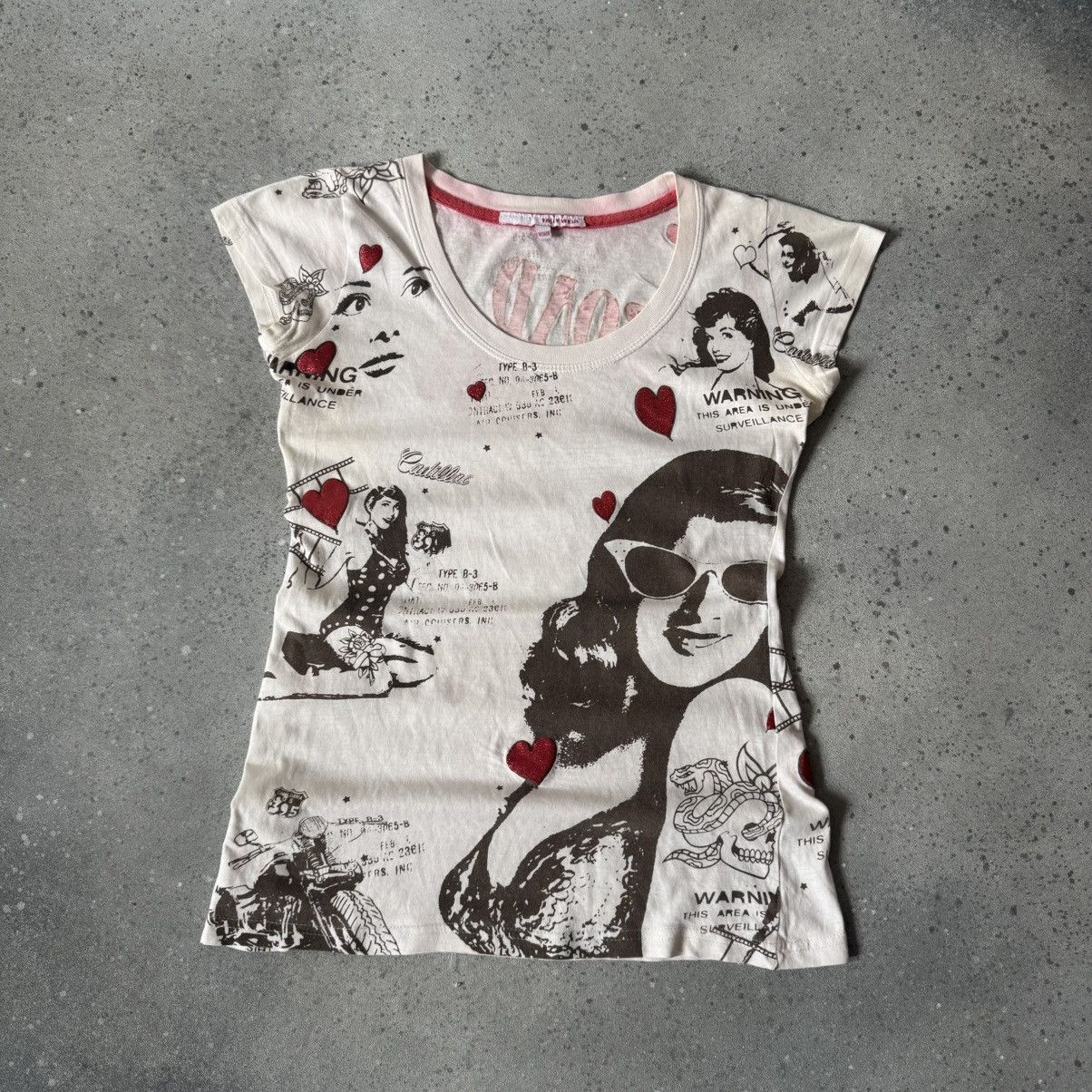 Hysteric Glamour Amazing Y2K Sexy Lady Printed Vintage T-Shirt Size S / US 4 / IT 40 - 1 Thumbnail