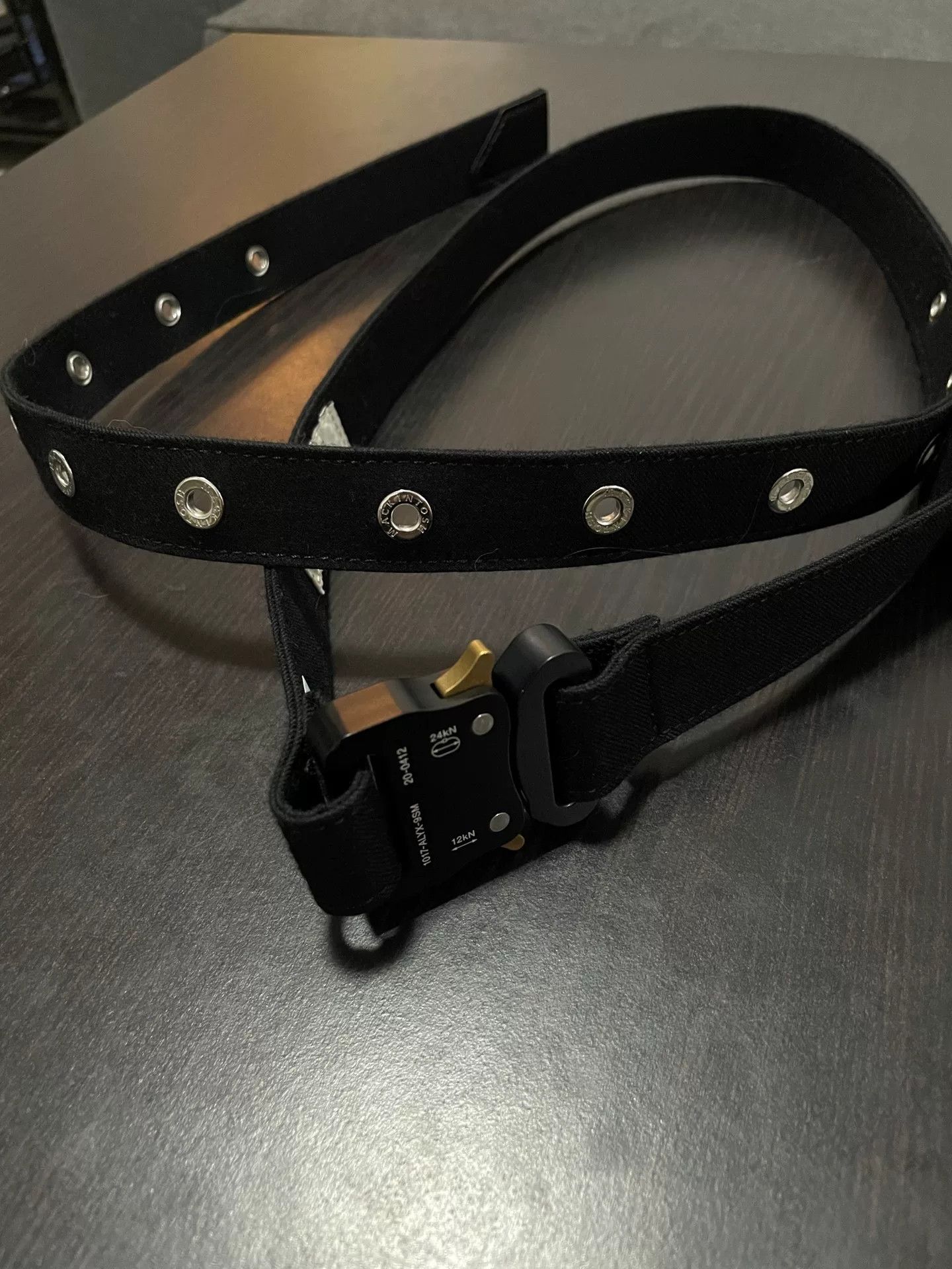 1017 ALYX 9SM black long belt with studs and buckle Size ONE SIZE - 1 Thumbnail