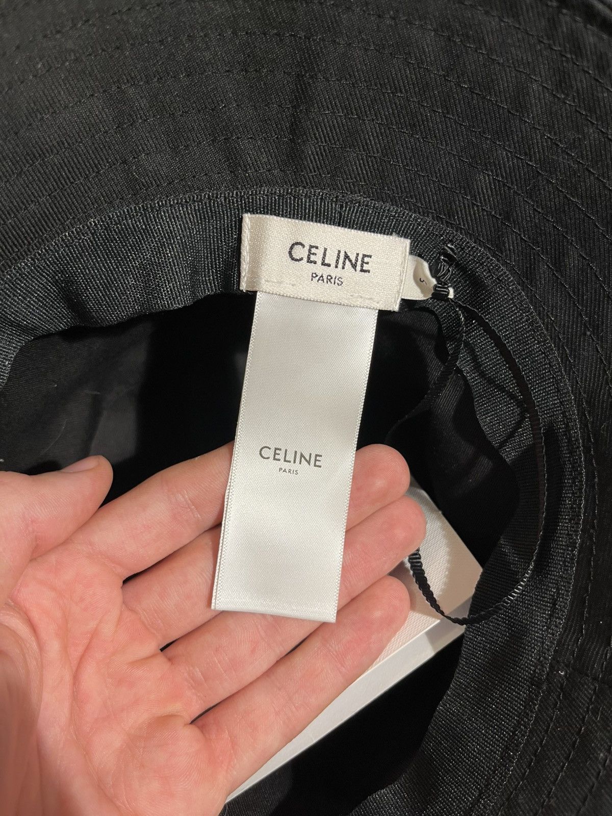 Celine Celine Bucket Hat Black - size S Size ONE SIZE - 8 Thumbnail