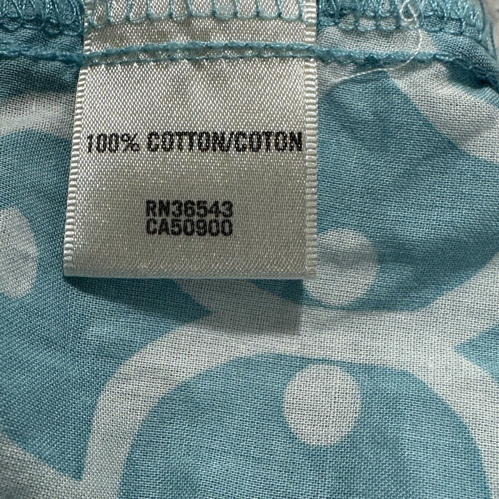 Van Heusen Van Heusen= Large Button Up Shirt Light Blue + White Top Size L / US 10 / IT 46 - 4 Thumbnail