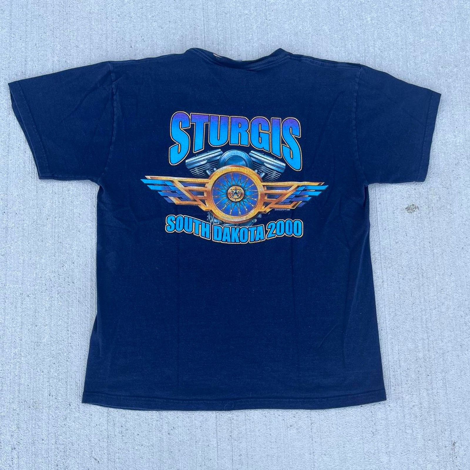 Fruit Of The Loom Vintage sturgis biker rally tshirt Size US XL / EU 56 / 4 - 6 Thumbnail
