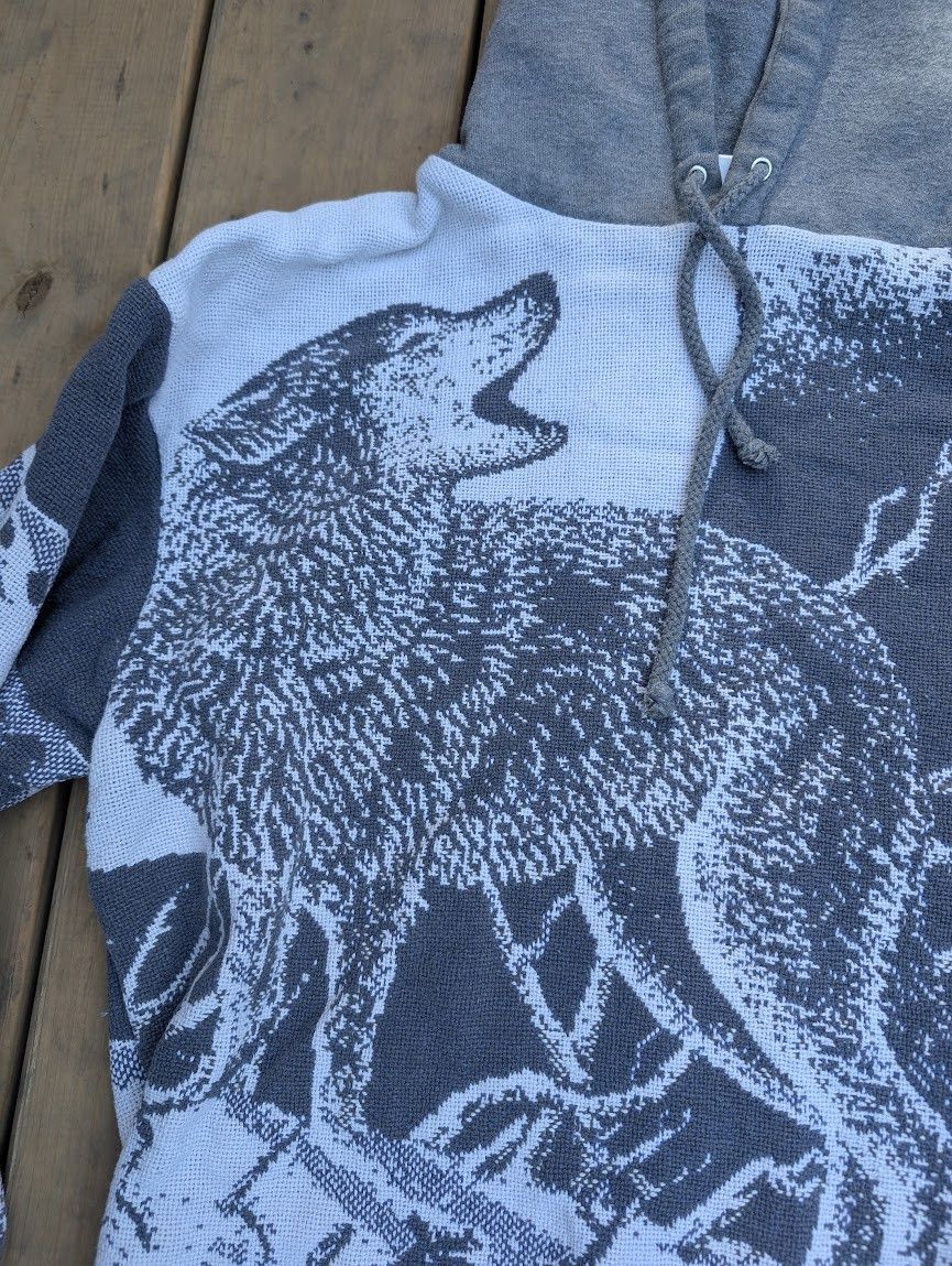 Other Rye Dylan Reworks Handmade Wolf Sweater Hoodie Size US M / EU 48-50 / 2 - 3 Thumbnail