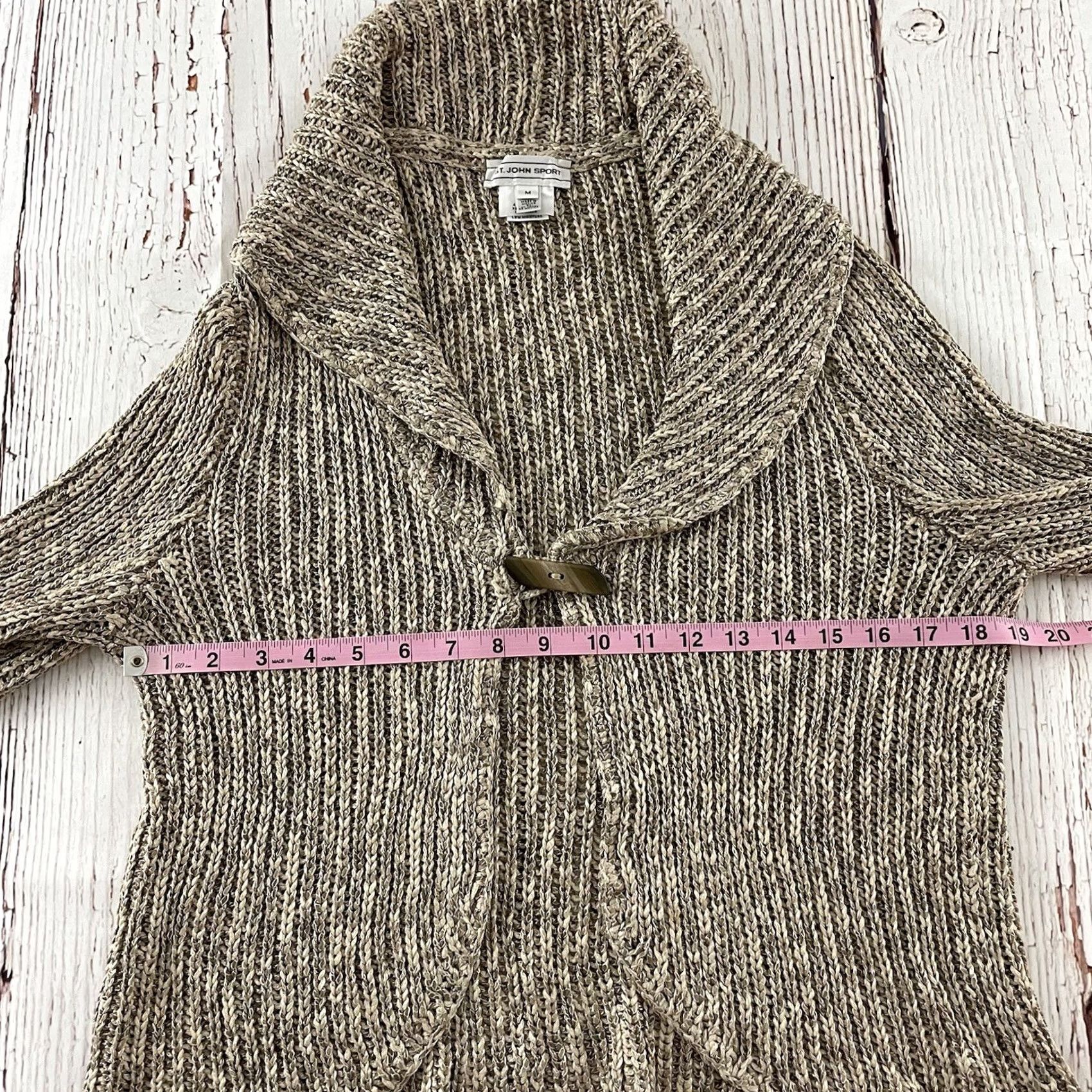 St. John St. John Sport Cotton Viscose Linen Toggle Cardigan Sweater Womens Medium Brown Size M / US 6-8 / IT 42-44 - 5 Thumbnail