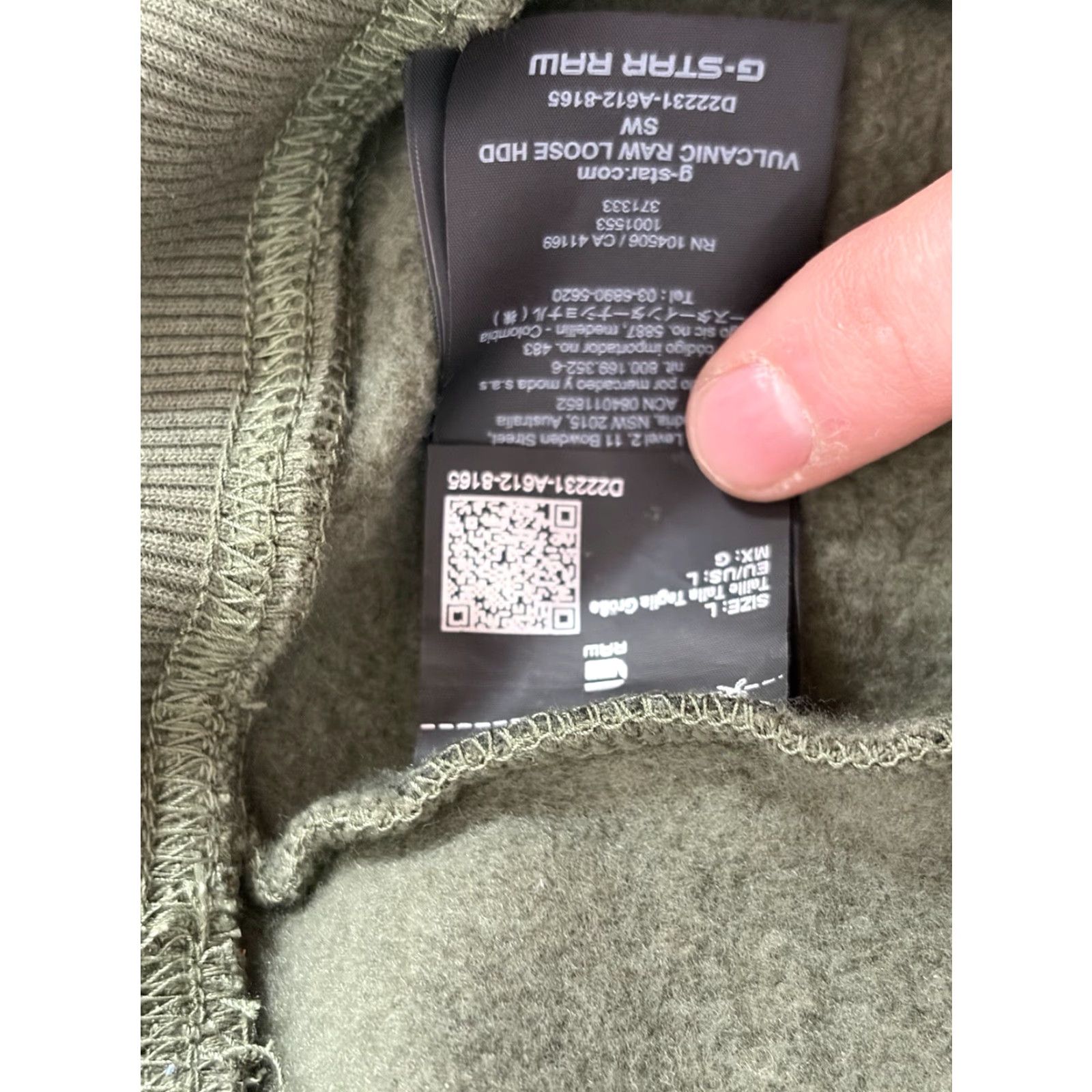 Vintage G-Star RAW Hoodie Mens Loose Vulcanic Raw Graphic Print Logo Green Large Size US L / EU 52-54 / 3 - 8 Thumbnail