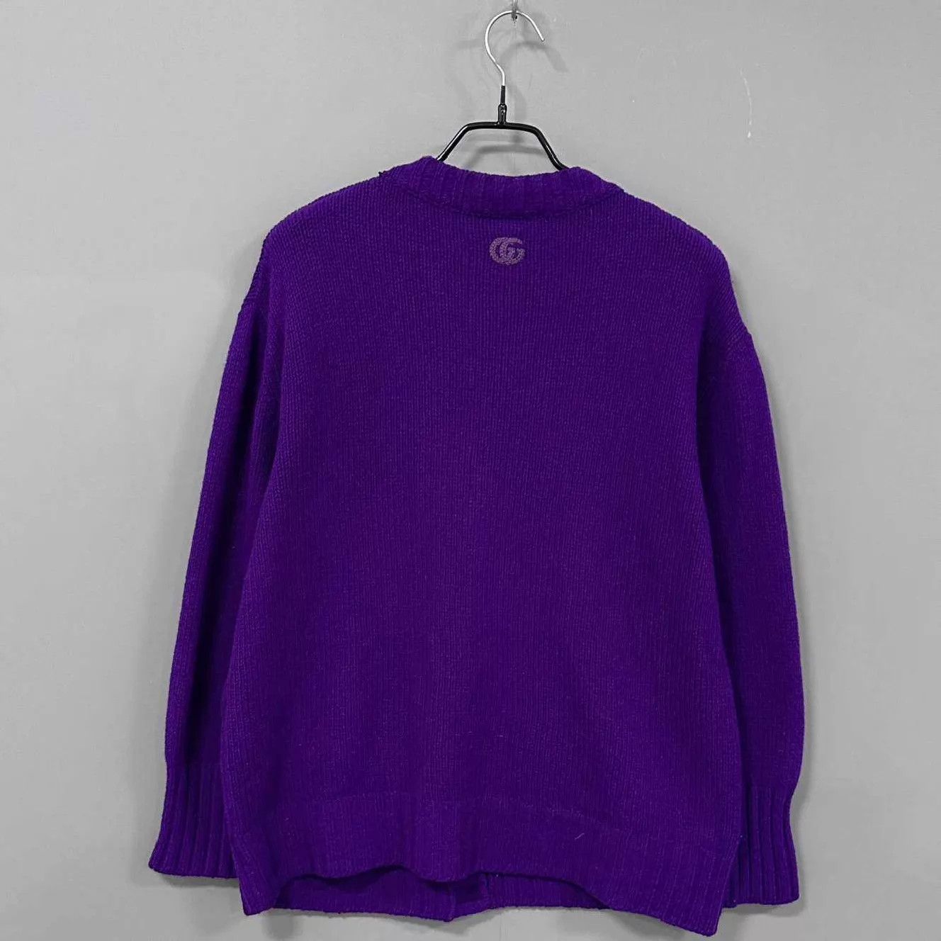 Gucci Gucci Purple Embroidered Double G Wool Cardigan M Size M / US 6-8 / IT 42-44 - 3 Thumbnail