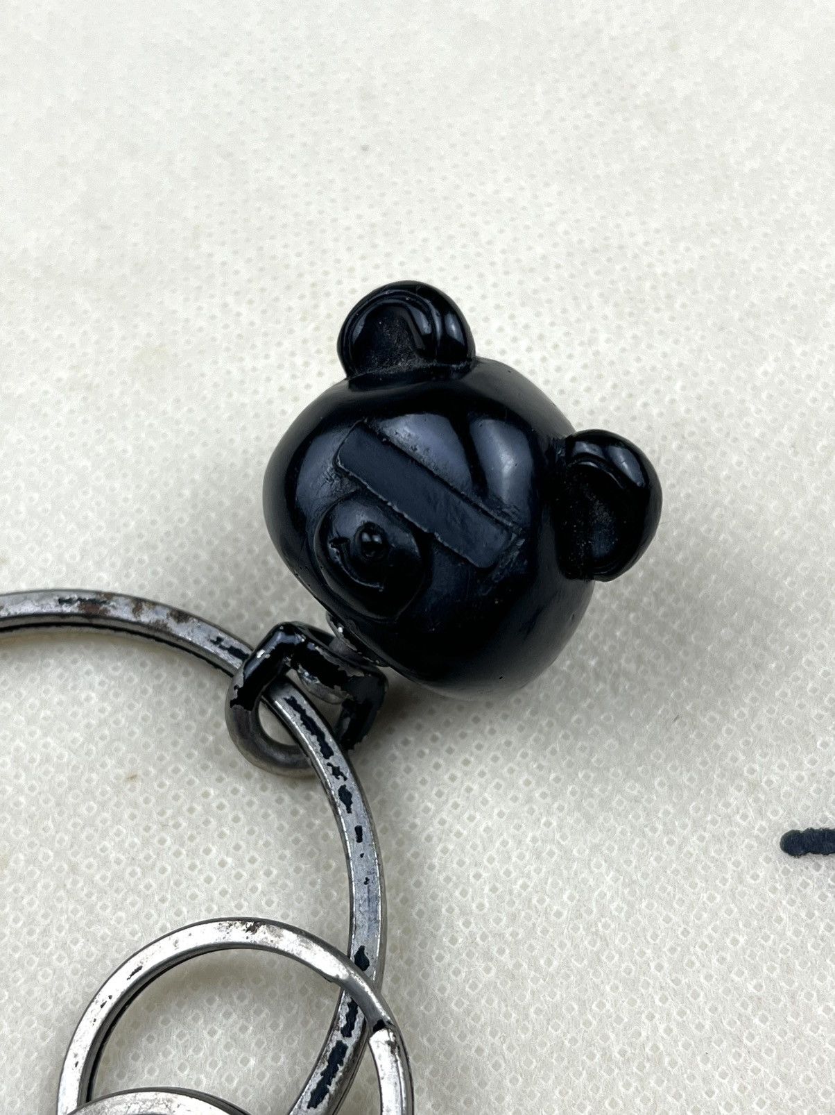 Undercover SS07 Undercover Bear Key Ring Painted Black Silver Size ONE SIZE - 4 Thumbnail