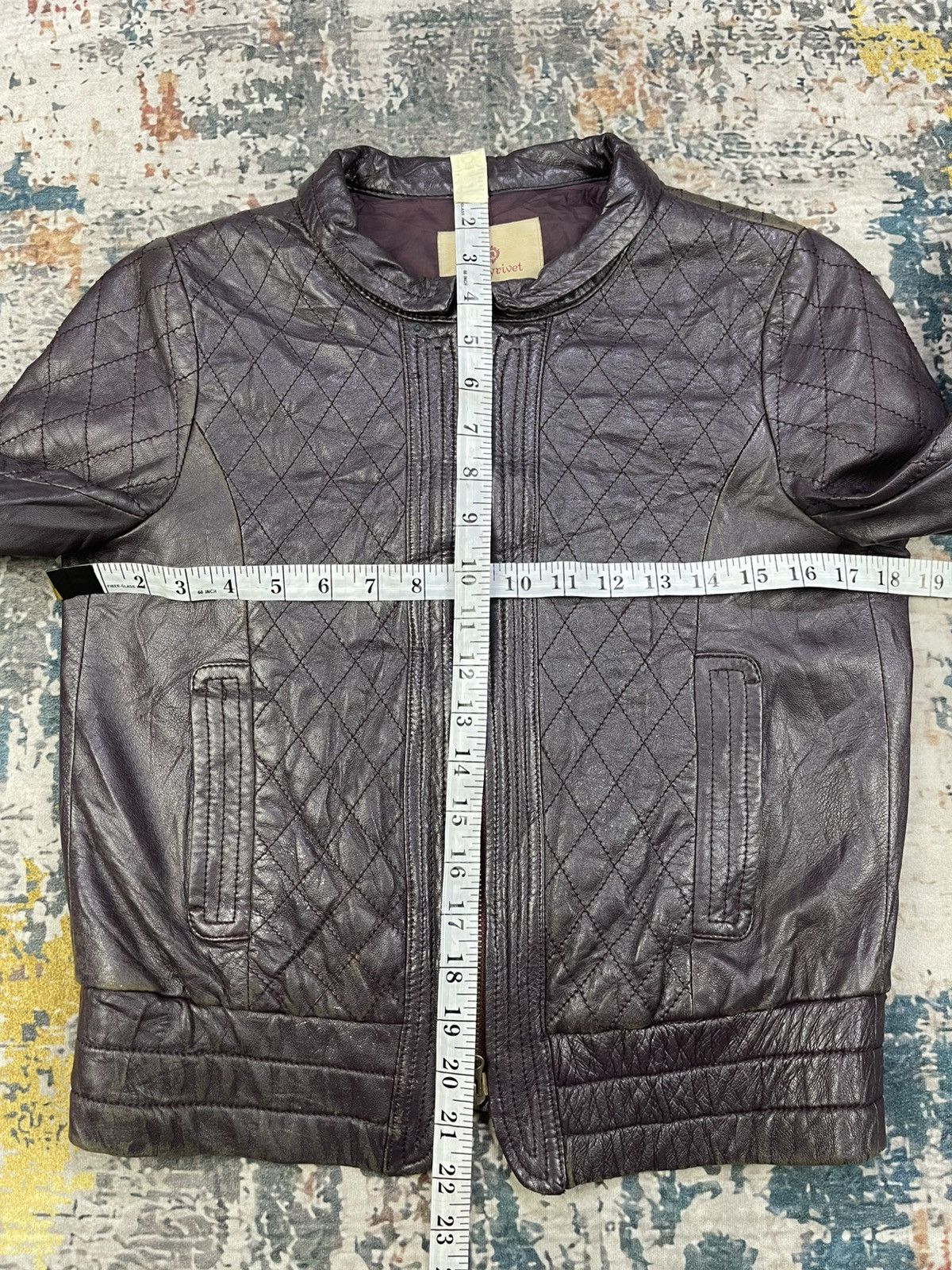 Japanese Brand Rubyrivet Quilted Sheepskin Leather Jacket Size XS / US 0-2 / IT 36-38 - 11 Thumbnail