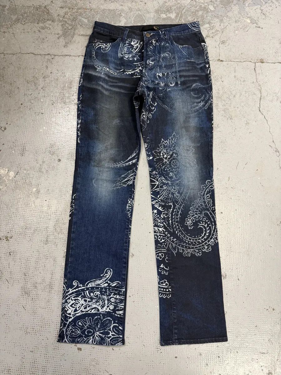 Roberto Cavalli AW2003 Cavalli Navy Blue Presley Ocean Denim Jeans Size US 30 / EU 46 - 5 Thumbnail