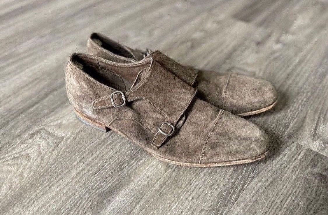 Officine Creative CF Stead Flint Suede Double Monk Shoes Size US 10 / EU 43 - 1 Thumbnail