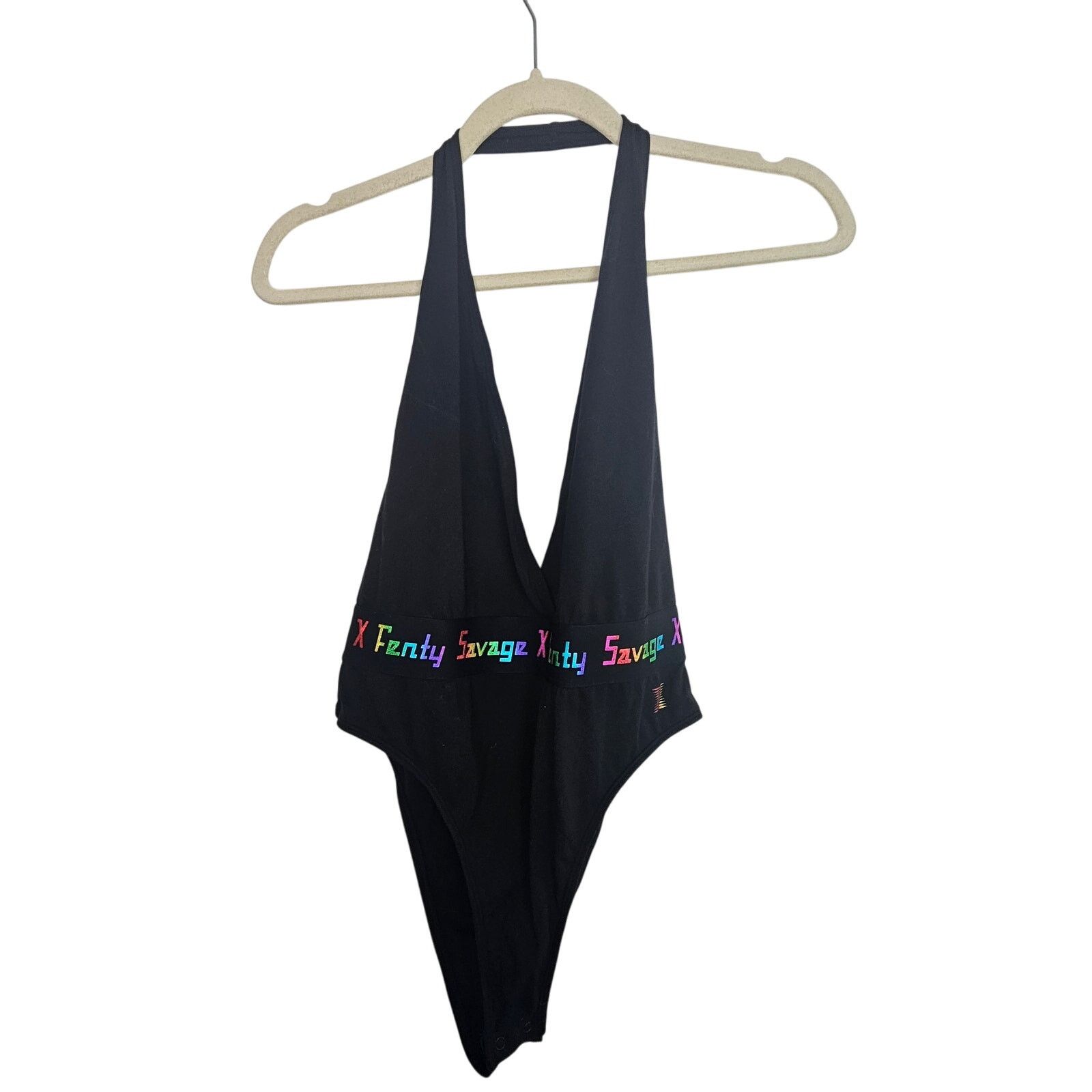 Fenty Savage X Fenty Womens Black One Piece Bodysuit Size M Thong Size M / US 6-8 / IT 42-44 - 1 Thumbnail