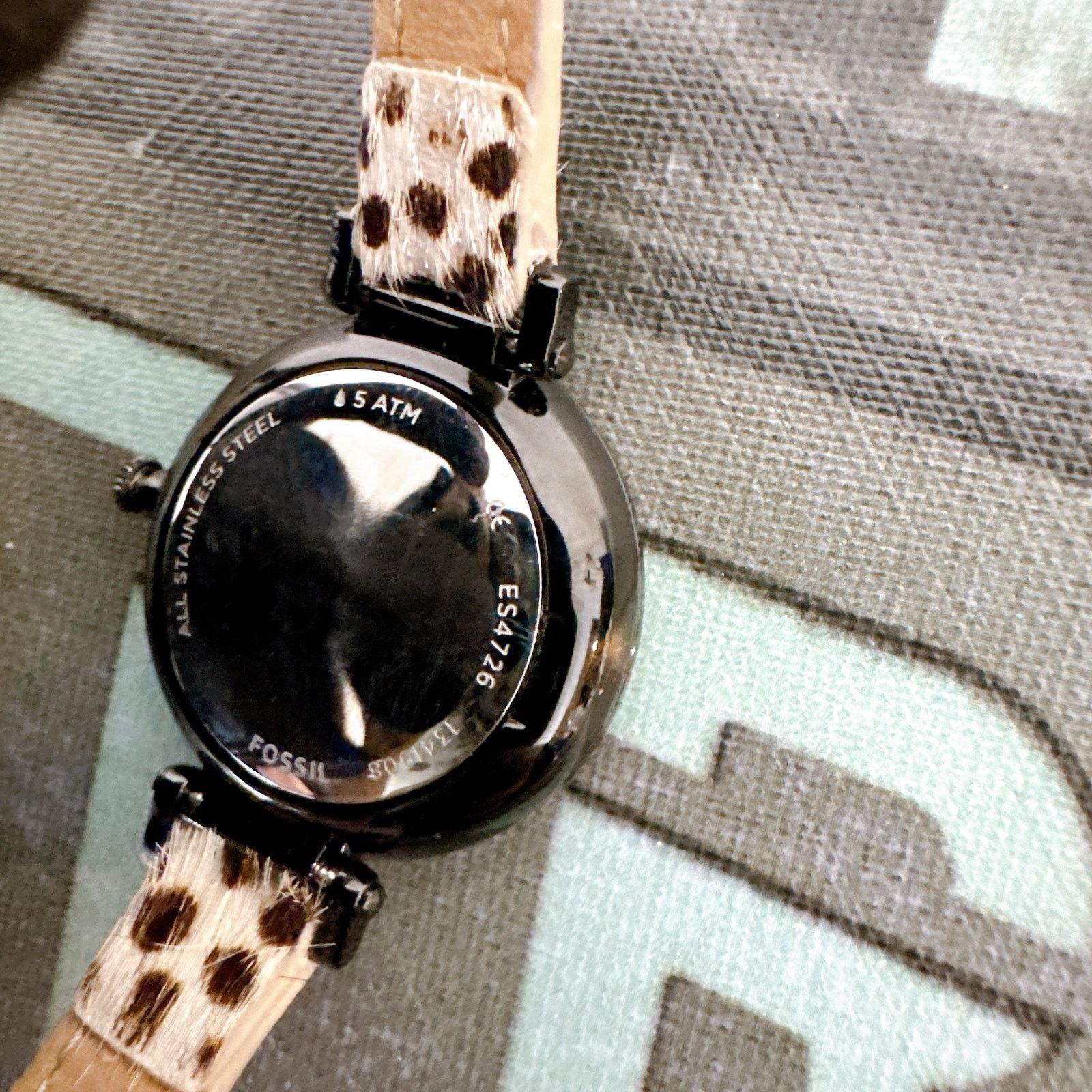 Fossil Fossil ES4726 Kinsey Spotted Leather Strap Watch Size ONE SIZE - 5 Thumbnail