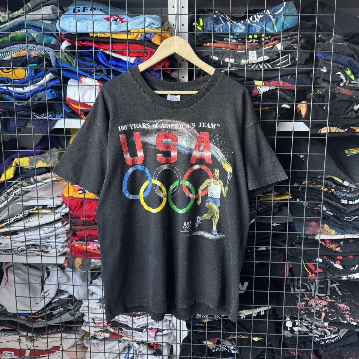 Vintage Vintage 1996 USA Olympics Team Atlanta T-shirt Size US XL / EU 56 / 4 - 1 Thumbnail