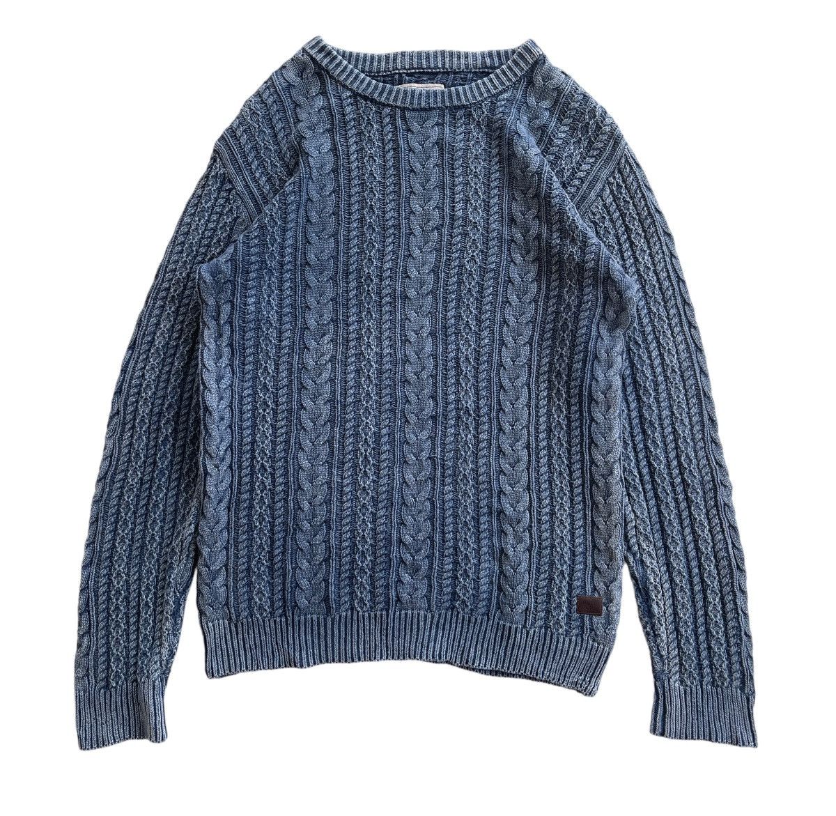 Billabong Vintage Billabong Cable Knit Indigo Sweater Size US L / EU 52-54 / 3 - 2 Thumbnail