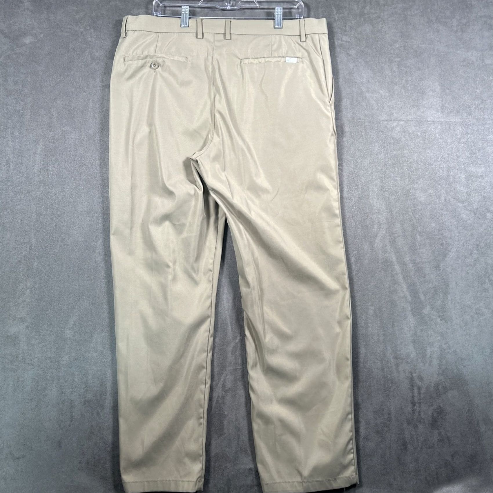 Vintage Greg Norman Mens Beige Golf Performance Pants 36x30 Stretch Slash Pockets Size US 36 / EU 52 - 7 Thumbnail