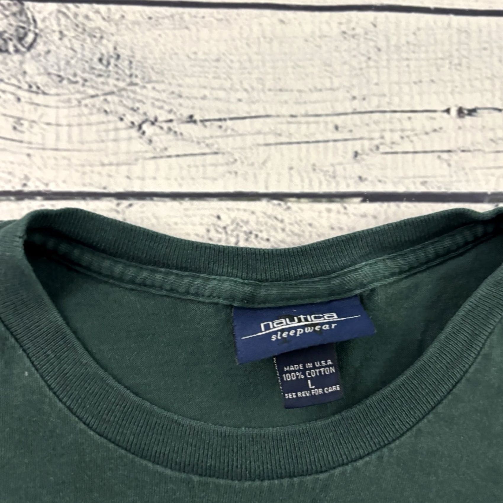 Nautica Vintage Nautica T-Shirt Men L Green Short Sleeve Cotton Shirt Size US L / EU 52-54 / 3 - 3 Thumbnail