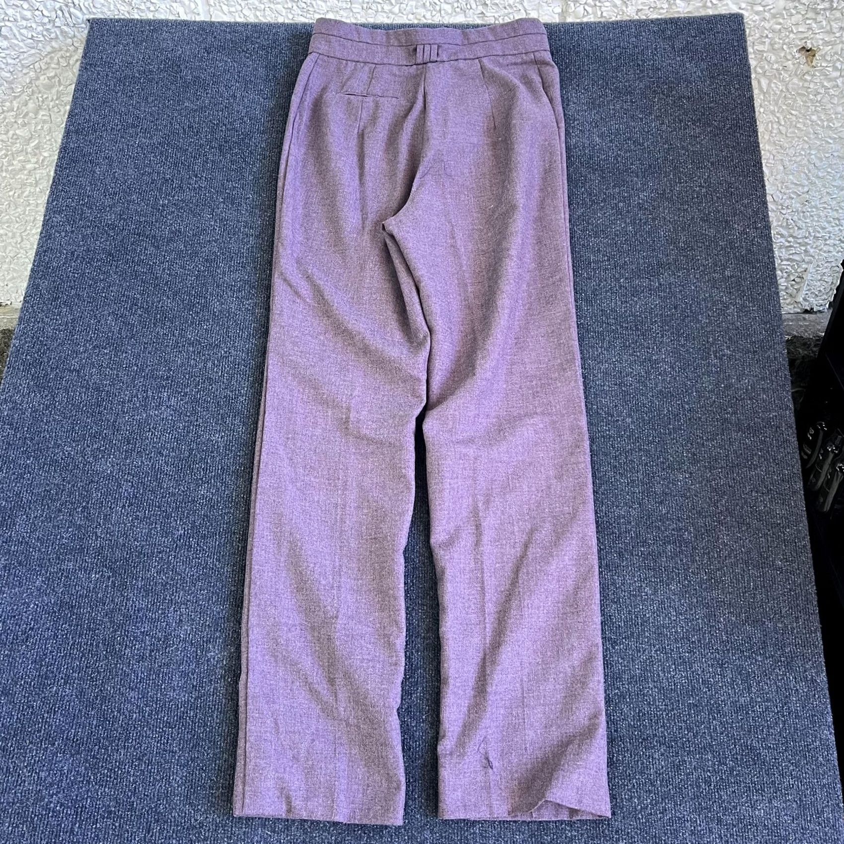 Vintage VINTAGE 90s Dress Pants Juniors 15/16 Purple Straight Leg Pleated Waist Size 36" / US 14 / IT 50 - 5 Thumbnail