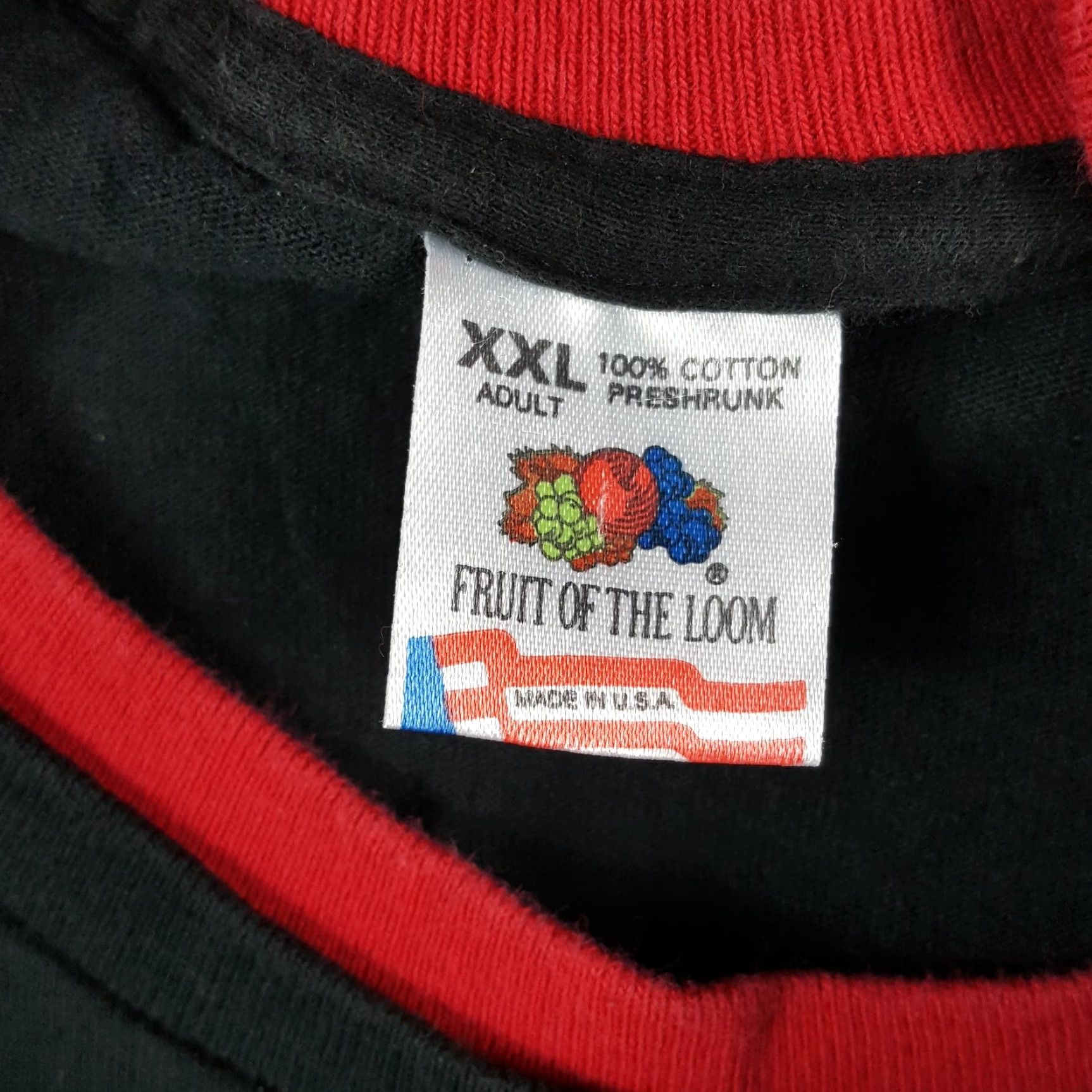 Fruit Of The Loom VINTAGE 90s Band T-Shirt Men 2XL Black Cotton Rock Grunge Tour Music Y2K Size US XXL / EU 58 / 5 - 7 Thumbnail