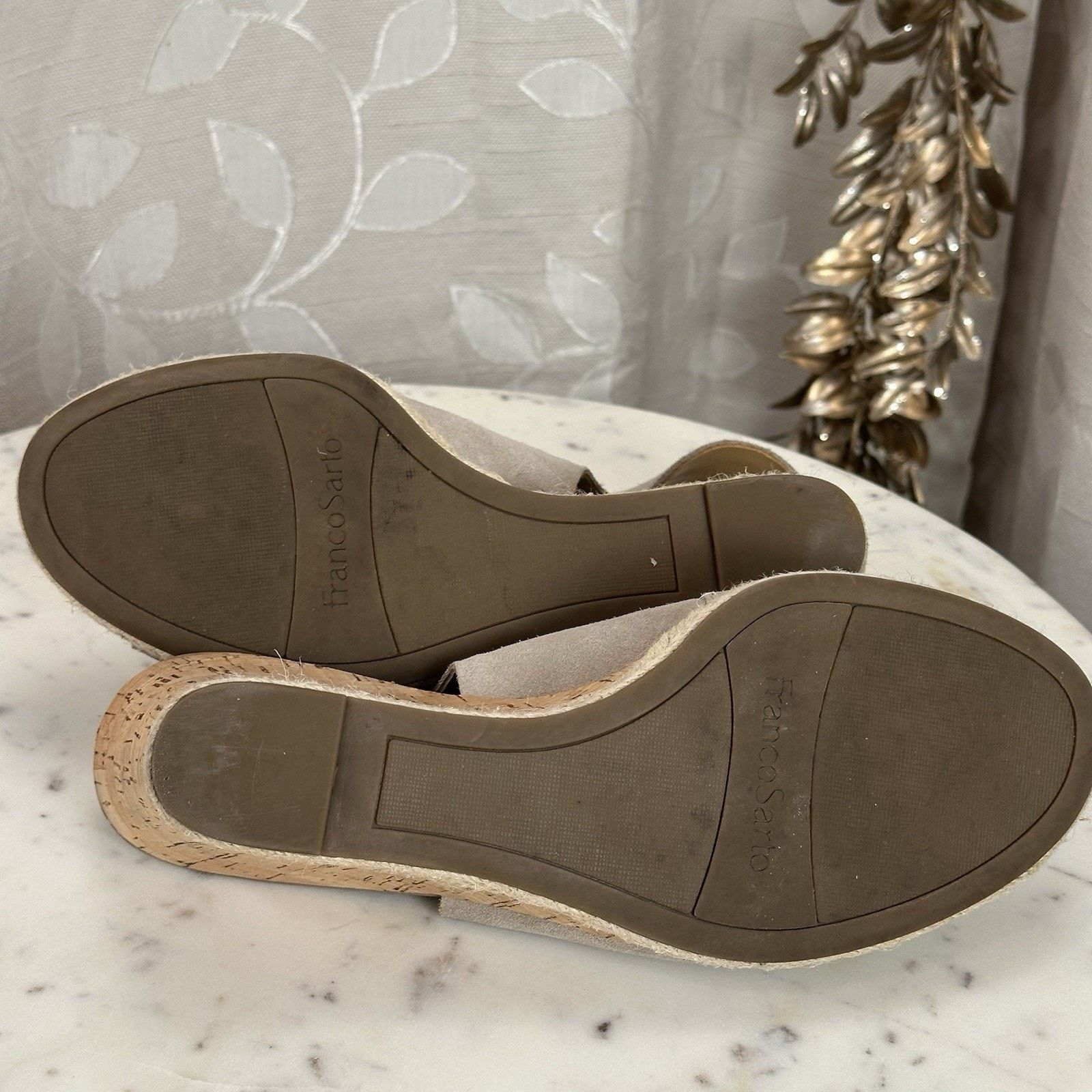 Franco Sarto Franco Sarto Julien Cork Wedge Taupe Espadrilles Size-8.5M Size US 8.5 / IT 38.5 - 14 Thumbnail