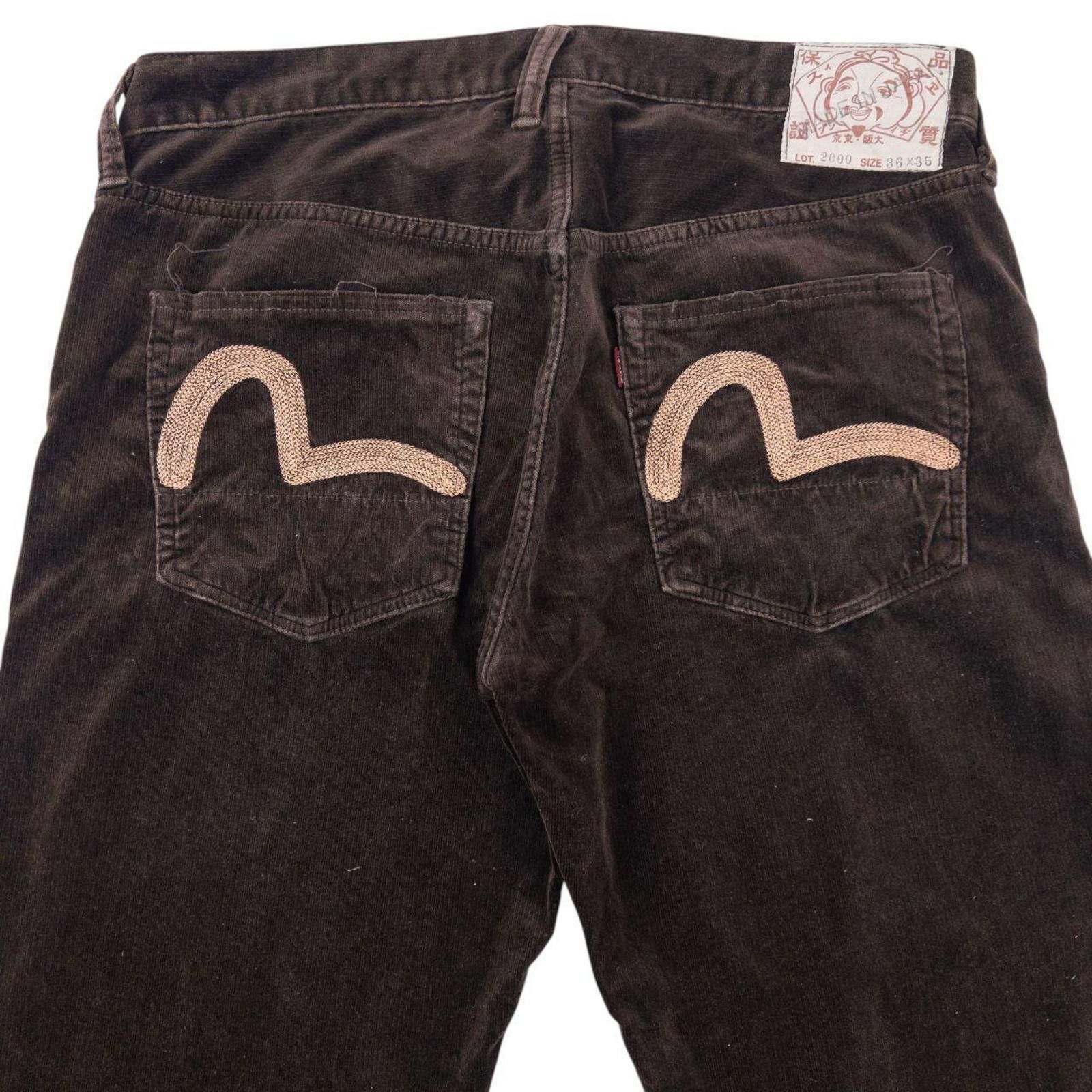 Evisu Vintage Evisu Double Gull Embroidered Trousers Size W34 Size US 34 / EU 50 - 1 Thumbnail