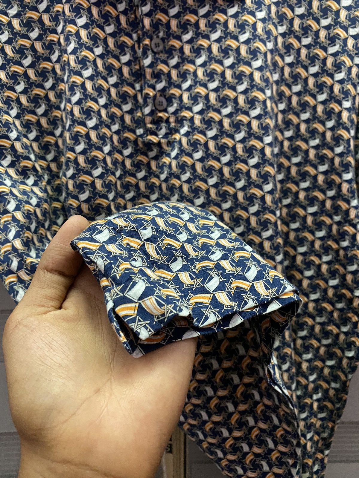 Salvatore Ferragamo Vintage Salvatore Ferragamo Full Print Polo Tees Size US M / EU 48-50 / 2 - 4 Thumbnail