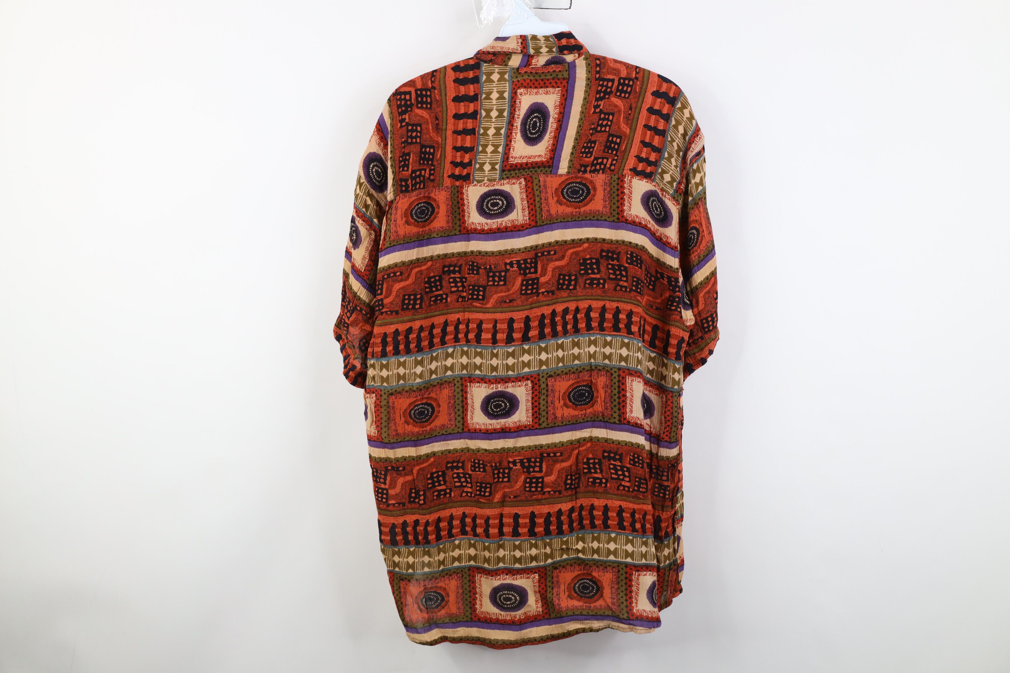 Vintage Vintage 90s Streetwear Beaded Abstract Button Shirt Size L / US 10 / IT 46 - 10 Thumbnail
