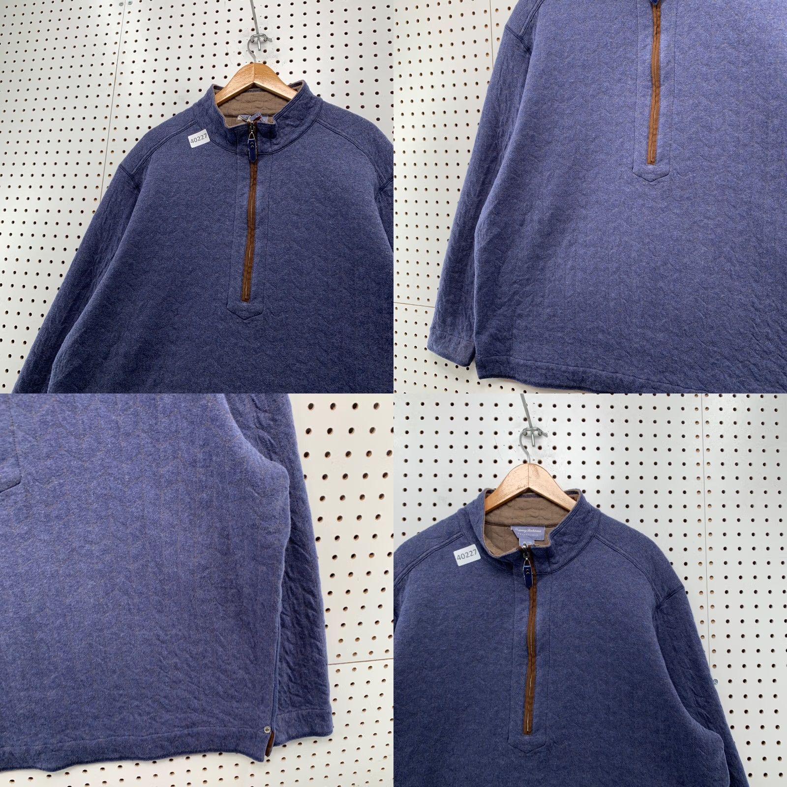 Tommy Bahama Tommy Bahama Sweater Mens XL Reversible 1/4 Zip Pullover Blue Brown Size US XL / EU 56 / 4 - 8 Thumbnail