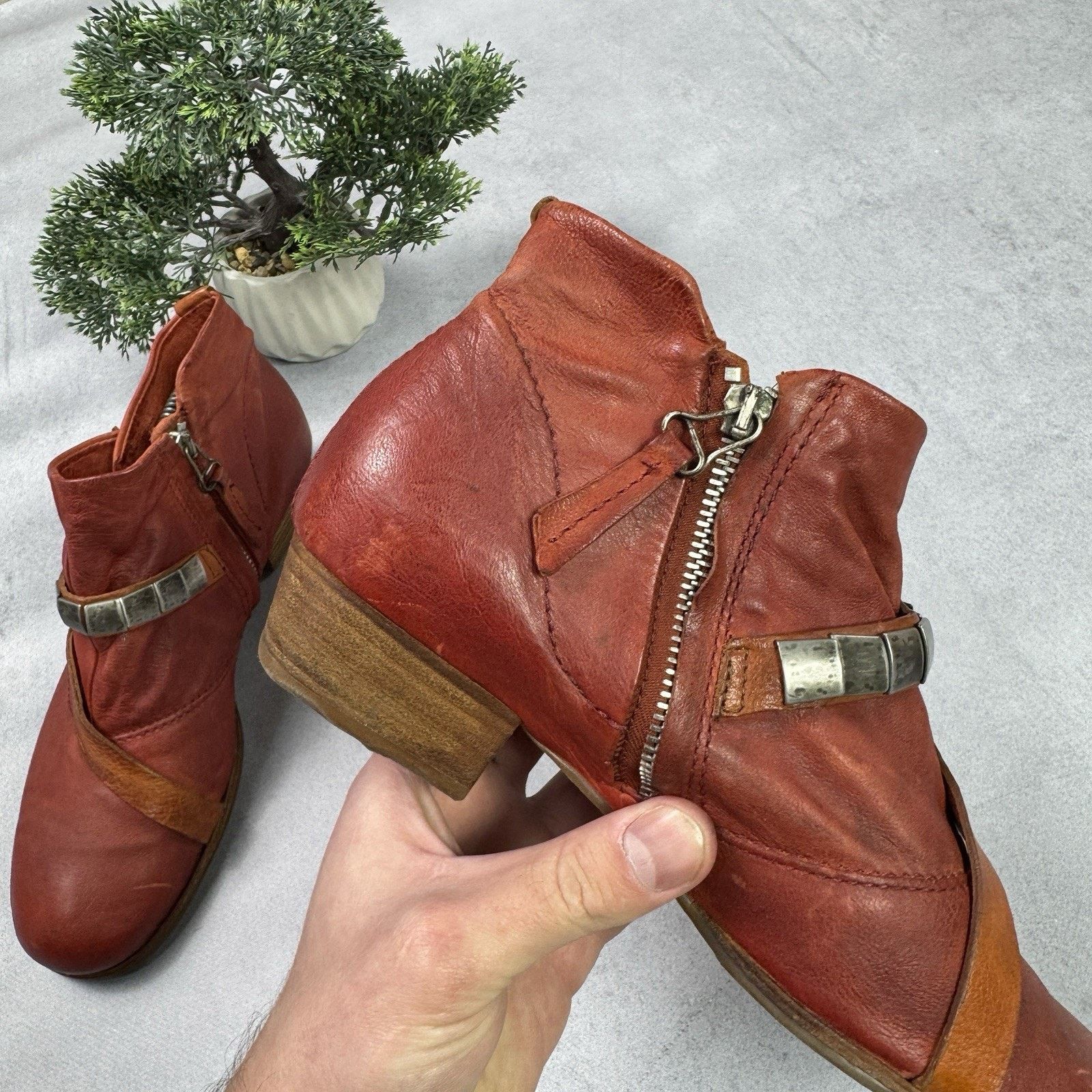 Vintage A.S.98 Airstep Booties Leather Vintage Handmade Rock Size US 10 / IT 40 - 17 Thumbnail