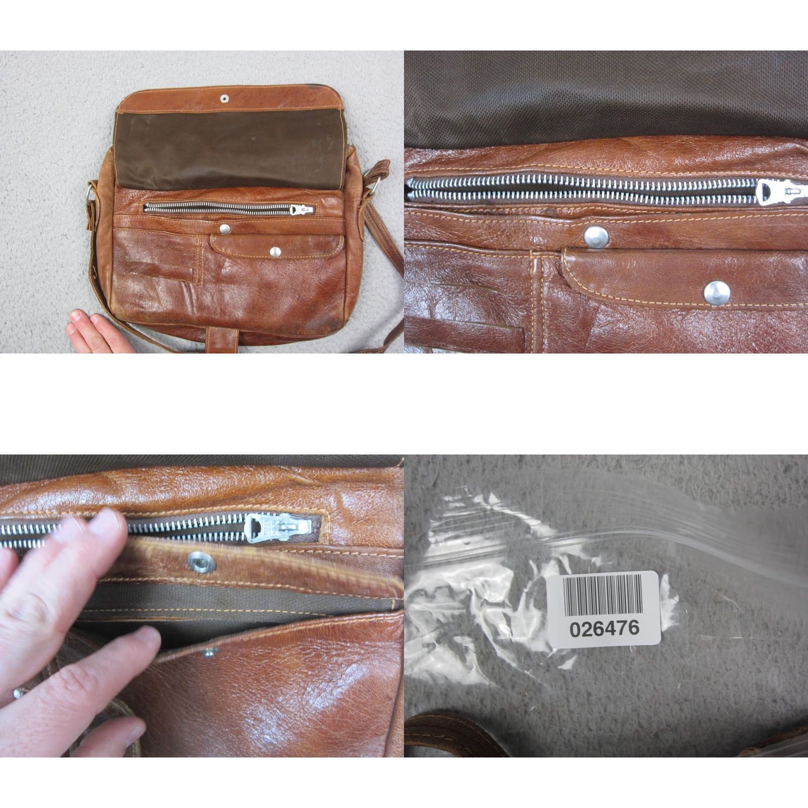 Vintage VINTAGE Womens Bag Brown Leather Crossbody Purse Messenger Satchel 60s 80s 90s Size ONE SIZE - 10 Thumbnail