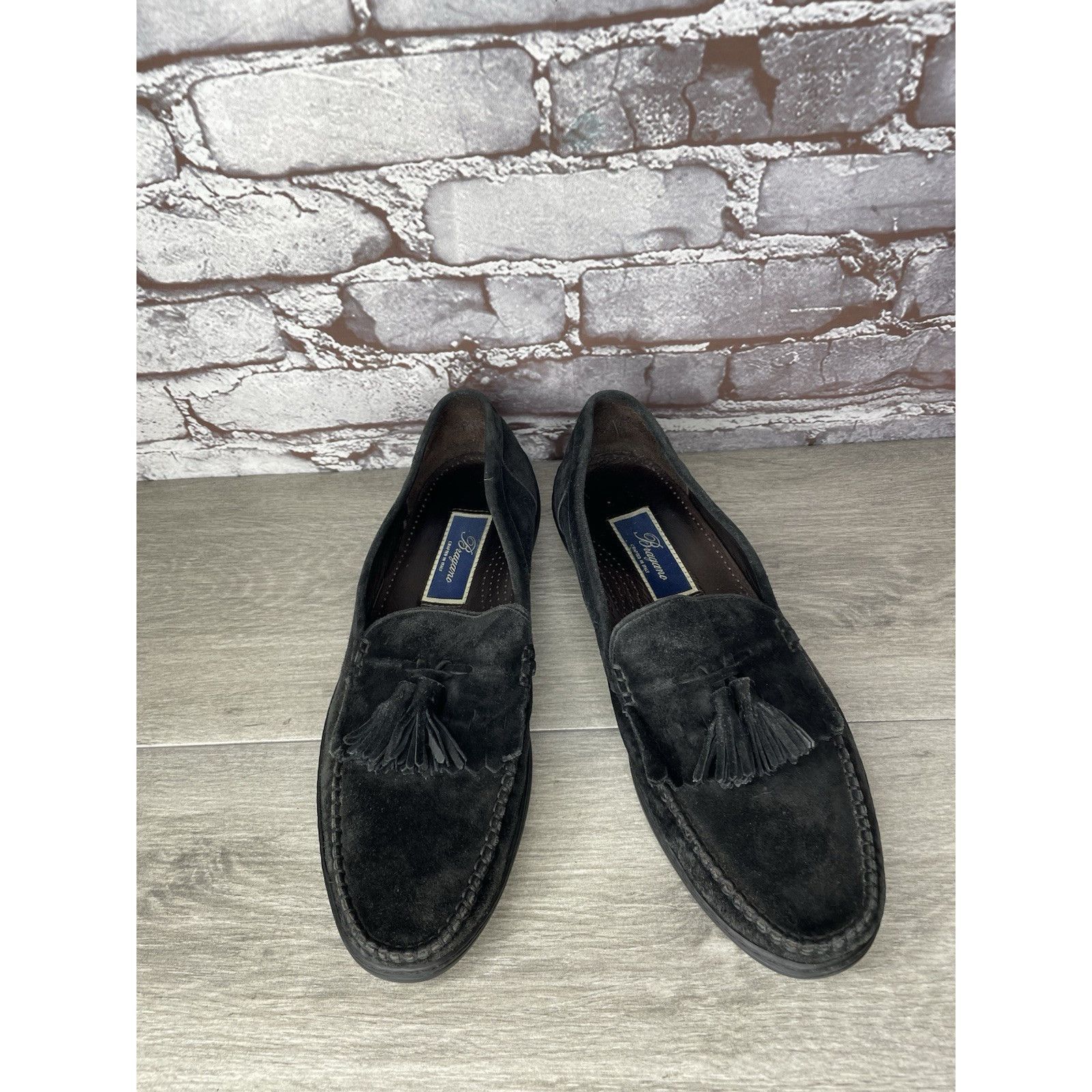 Cole Haan Bragano Cole Haan Black Suede Leather Dress Tassel Loafers S Size US 10 / EU 43 - 11 Thumbnail