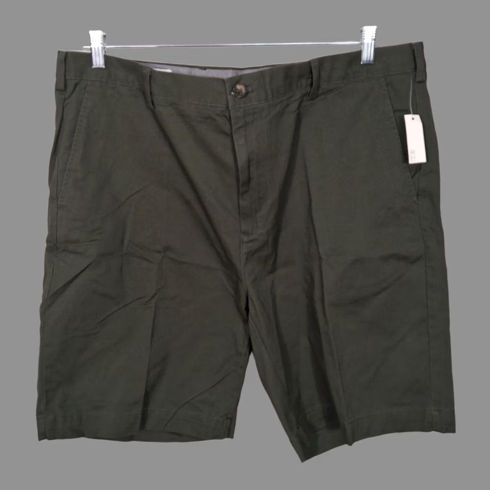 Amazon Essentials Chino Shorts Mens 40 Olive Green Cotton Twill Ae1911036, Men's