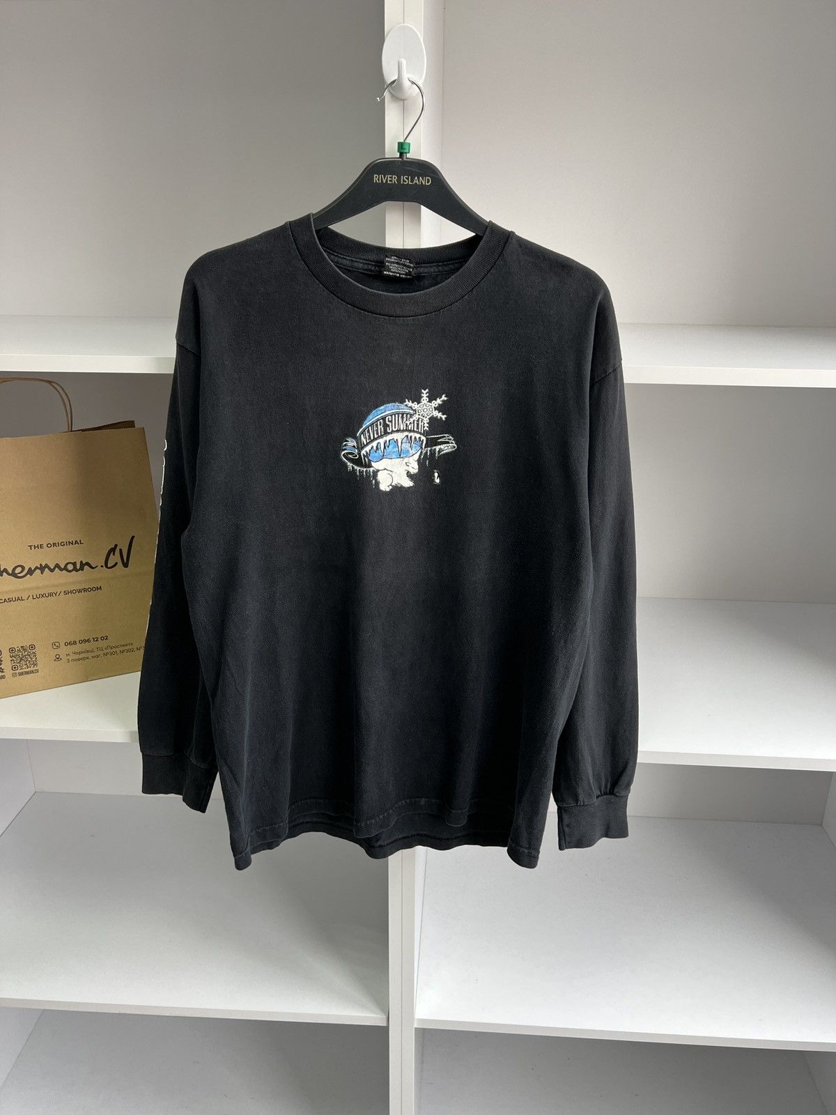 Band Tees × Vintage Vintage Never Summer Merch Long Sleeve Black Tee Size US M / EU 48-50 / 2 - 7 Thumbnail