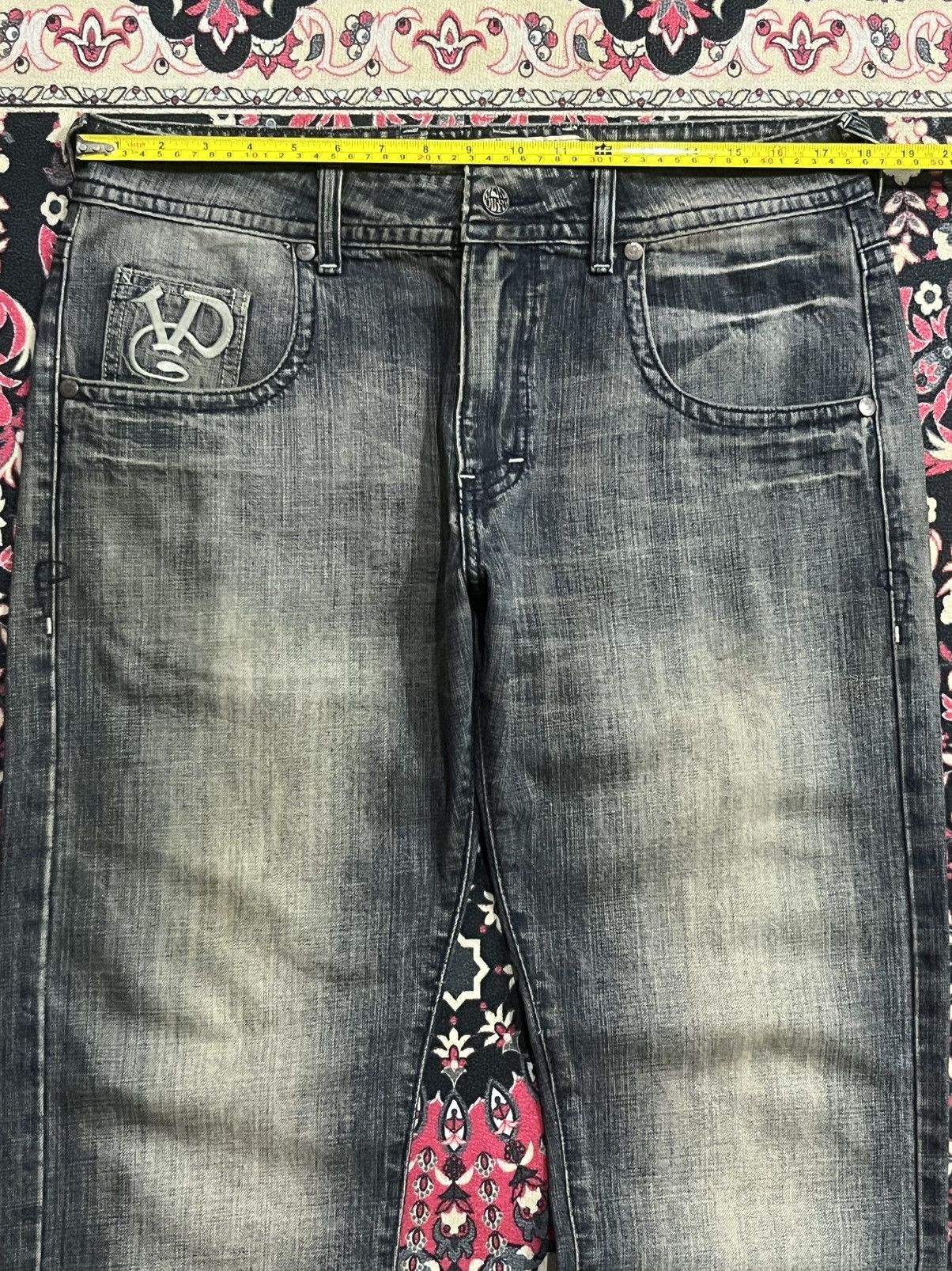 Von Dutch ⚡️Grunge⚡️Vintage Von Dutch Embroidery Patch Black Faded Jeans Size US 34 / EU 50 - 14 Thumbnail
