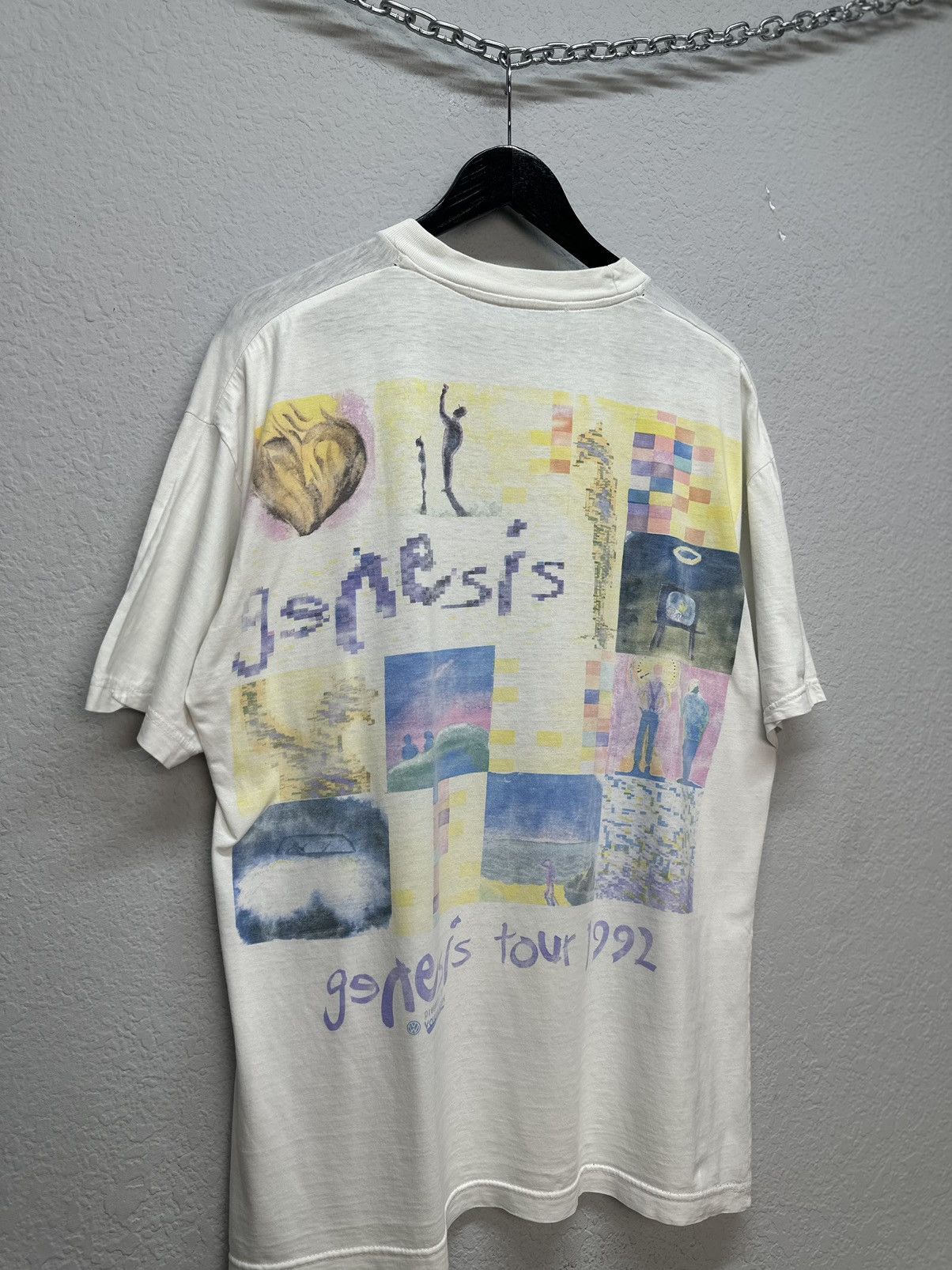 Band Tees Vintage 90s Tour Genesis Phil Collins T Shirt ART Rock Music Size US XL / EU 56 / 4 - 12 Thumbnail