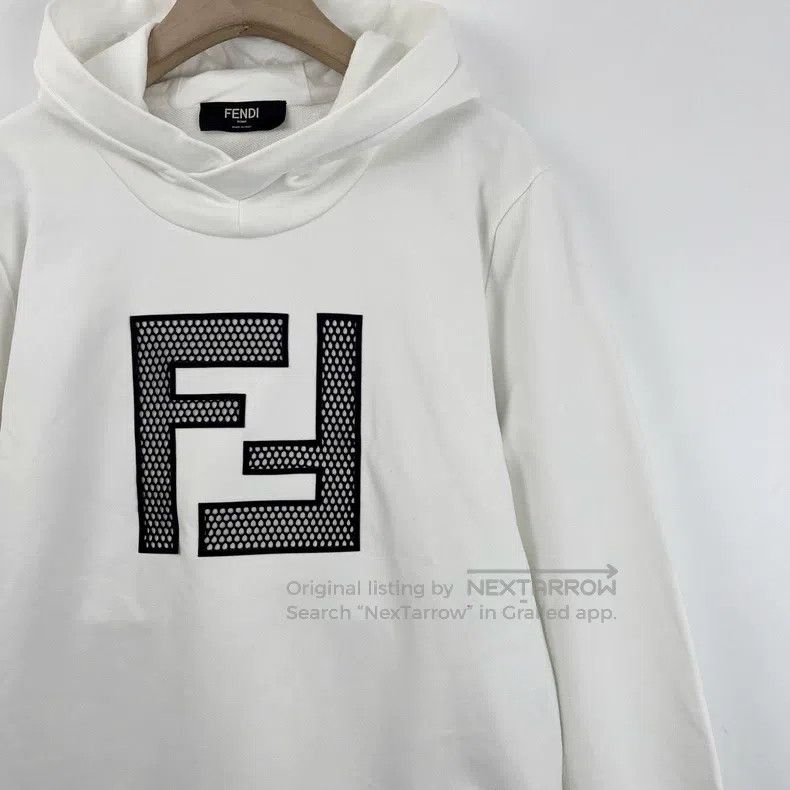 Fendi Fendi Mesh letter logo white sweatshirt Size US L / EU 52-54 / 3 - 3 Thumbnail