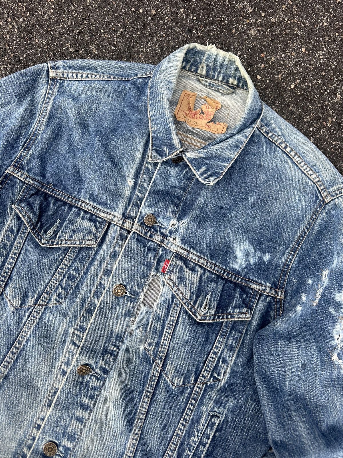 Levi's Vintage Clothing Vintage Levis Denim jacket VERY RARE!!! Jeans USA distressed Size US L / EU 52-54 / 3 - 4 Thumbnail